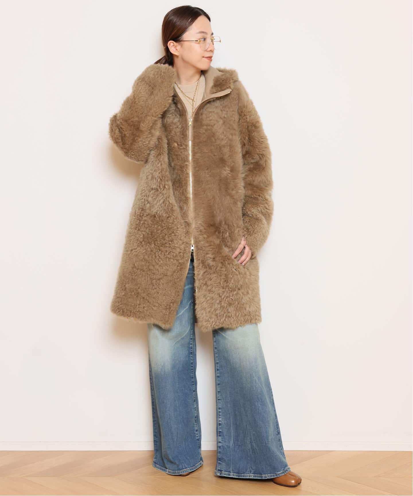 【MUSE Deuxieme Classe】　DE BALL FUR コート ミューズ ドゥーズィエム クラス DE BALL FUR コート フェイク