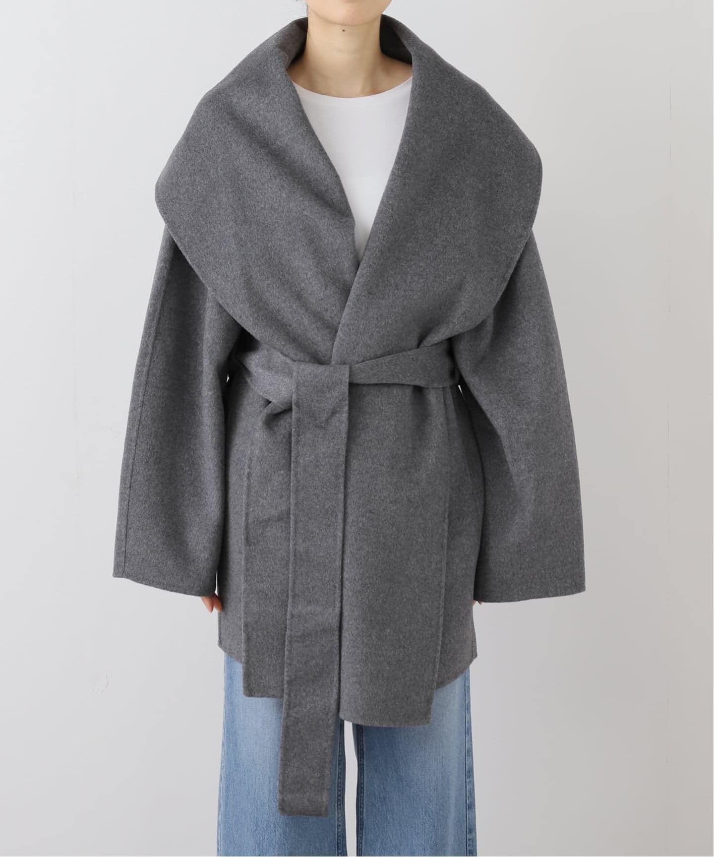 新品同様 ALMA ROSA アルマ ローザ ショールカラー コート Deuxieme Classe（ドゥーズィエムクラス）の「*【ALMA ROSA