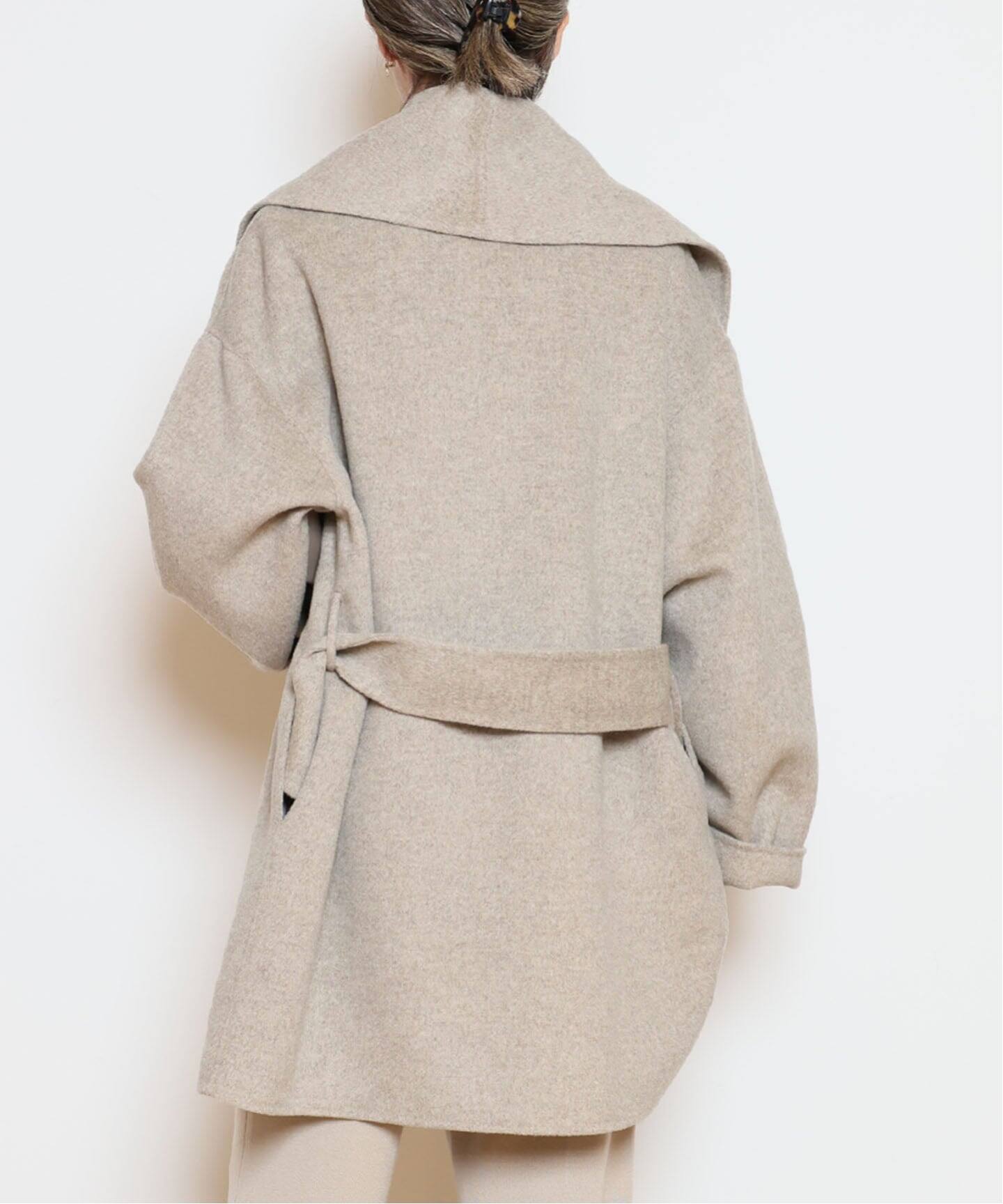 新品同様 ALMA ROSA アルマ ローザ ショールカラー コート Deuxieme Classe（ドゥーズィエムクラス）の「*【ALMA ROSA