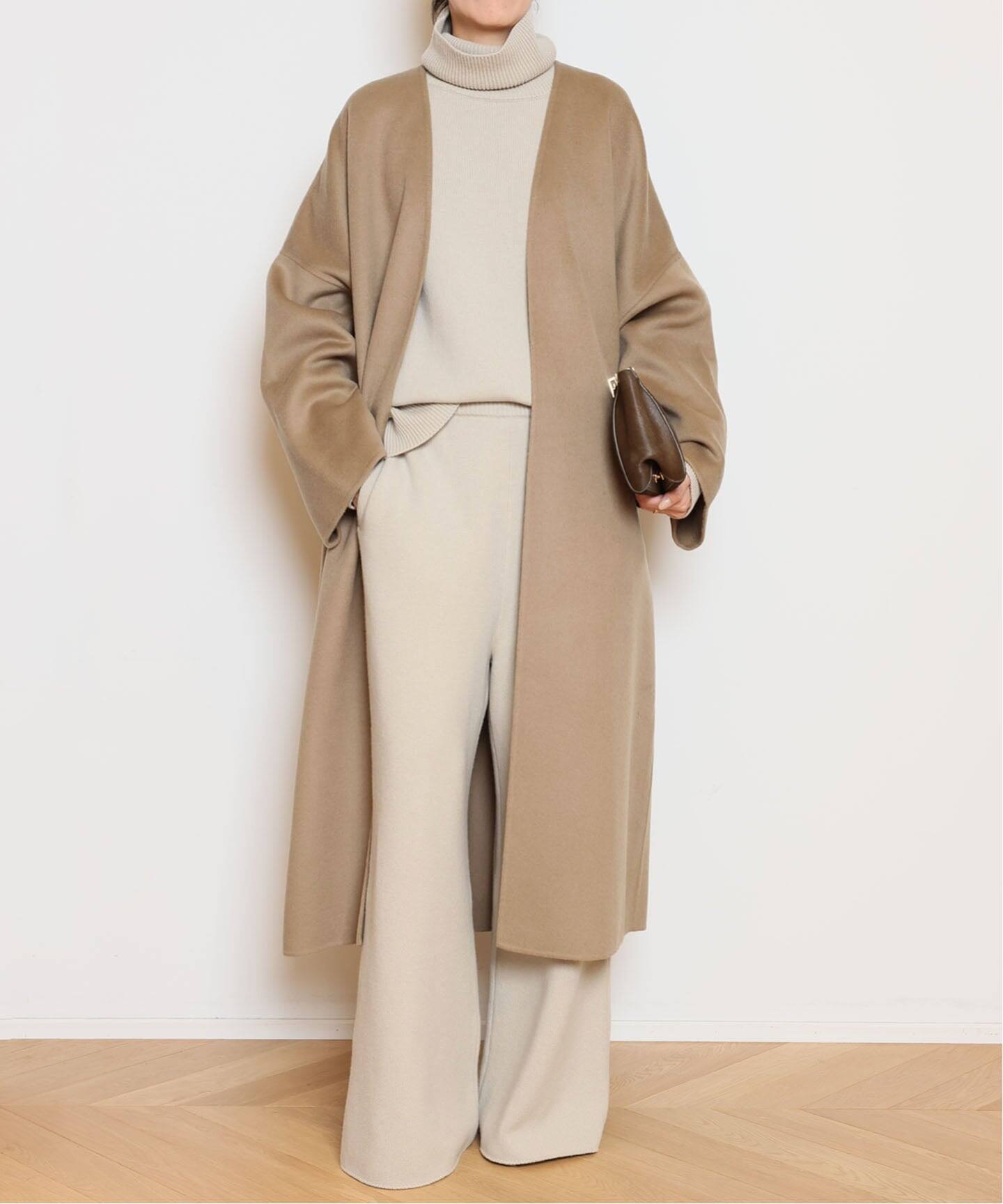 LA COLLECTION/ラ コレクション】LONG コート（ノーカラーコート 