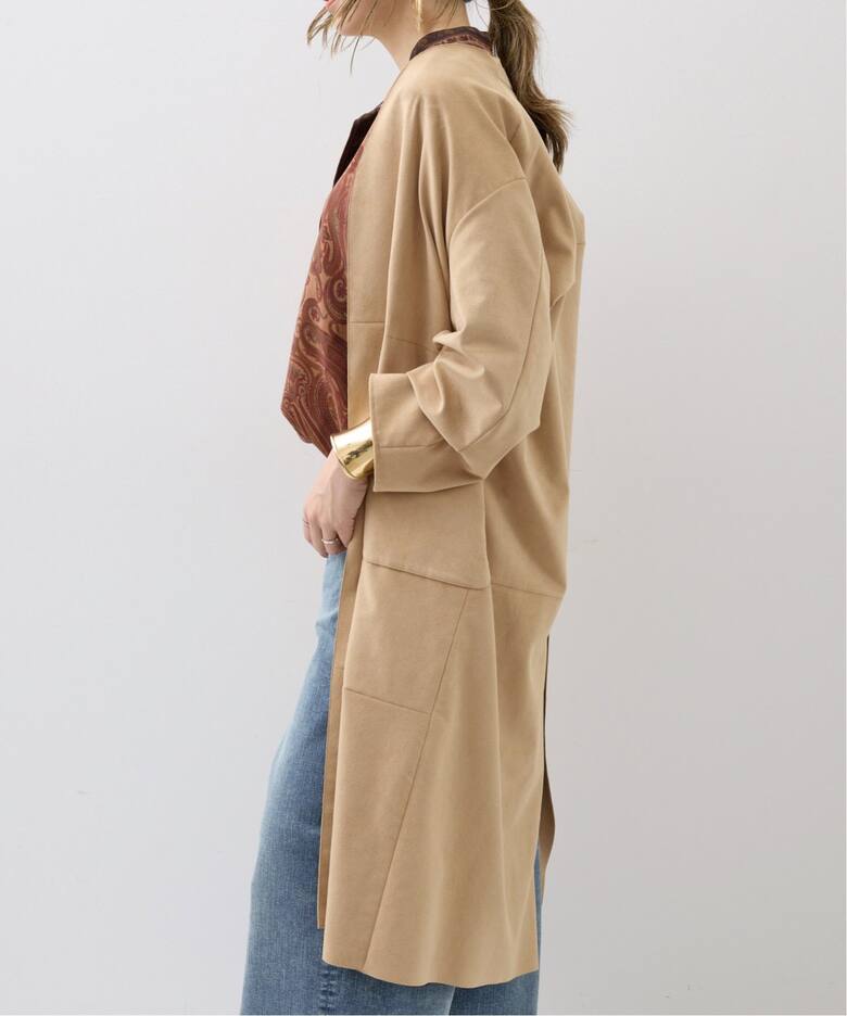 ULTRASUEDE COAT（ノーカラーコート）｜L