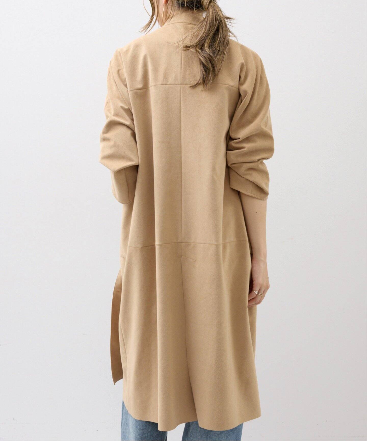 ULTRASUEDE COAT（ノーカラーコート）｜L