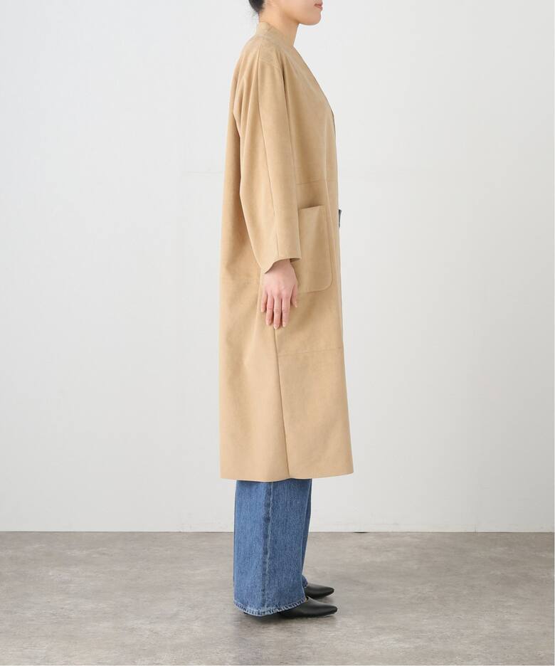 ULTRASUEDE COAT（ノーカラーコート）｜L 