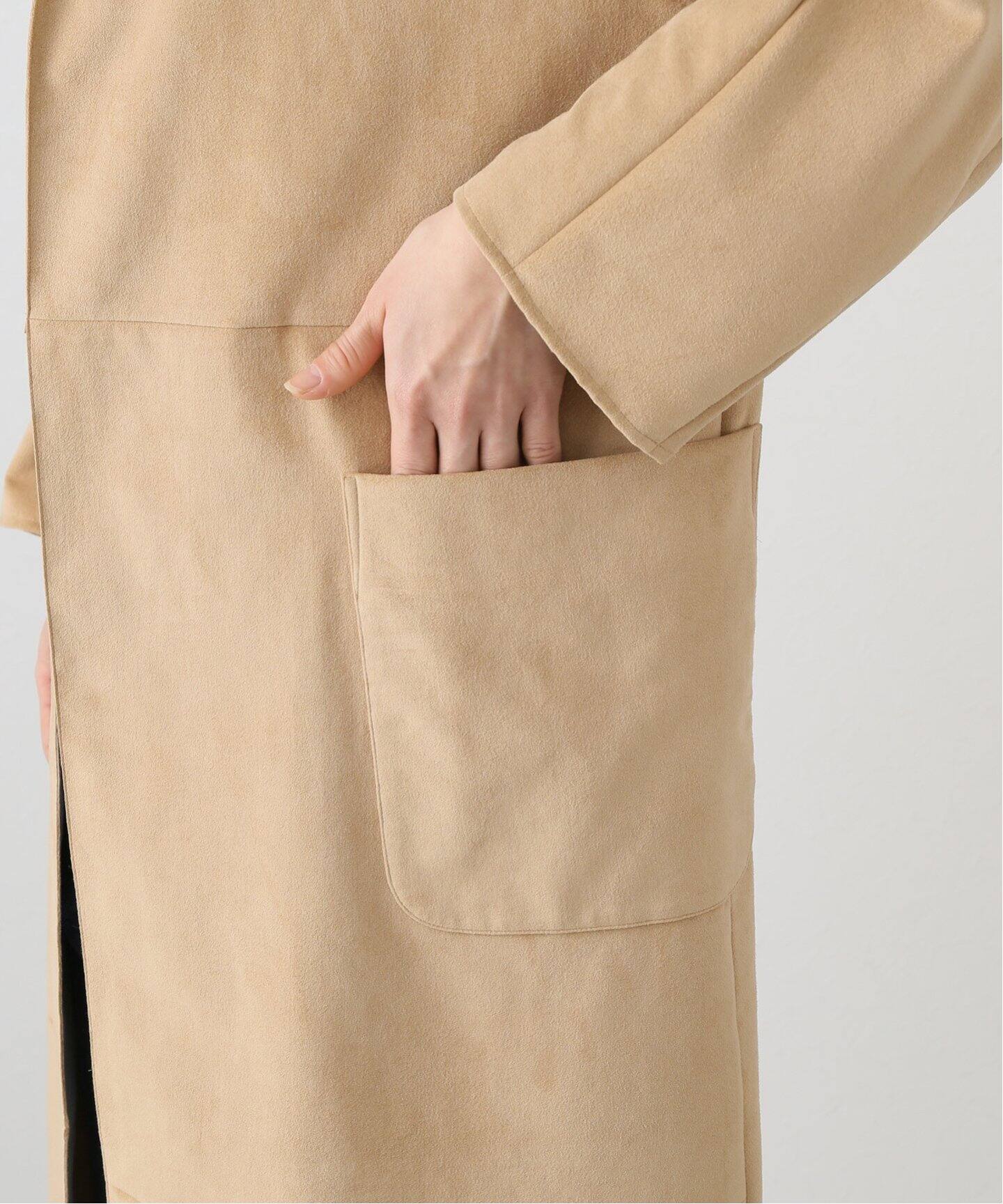ULTRASUEDE COAT（ノーカラーコート）｜L'Appartement