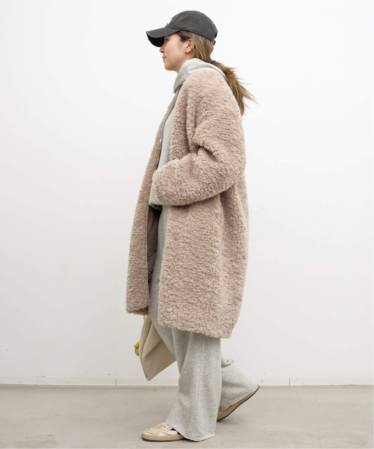 CREW NECK ECO FUR COAT（その他ブルゾン／アウター）｜L'Appartement