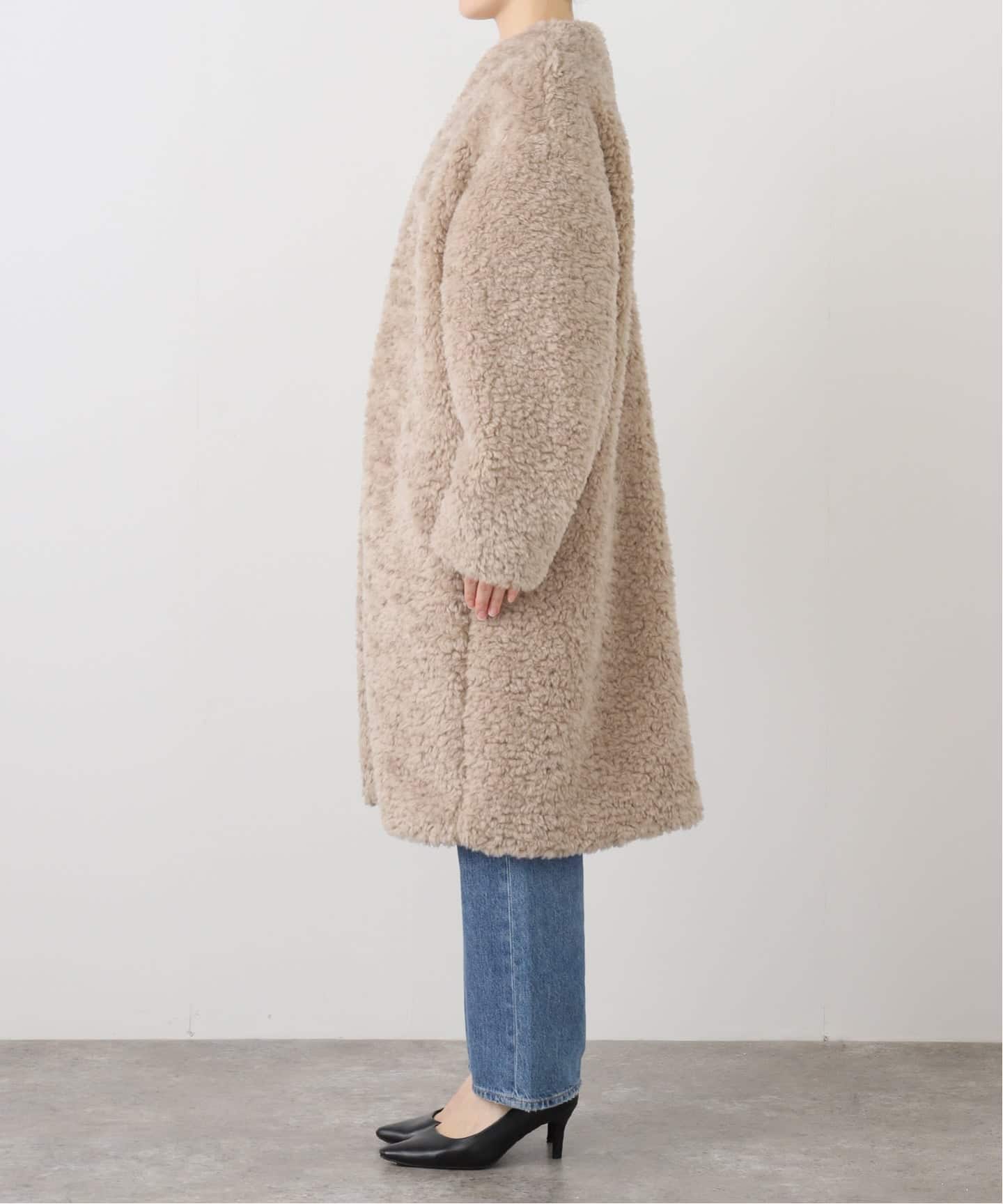 CREW NECK ECO FUR COAT　アパルトモン　ファーコート CREW NECK ECO FUR COAT（その他ブルゾン／アウター）｜L'Appartement