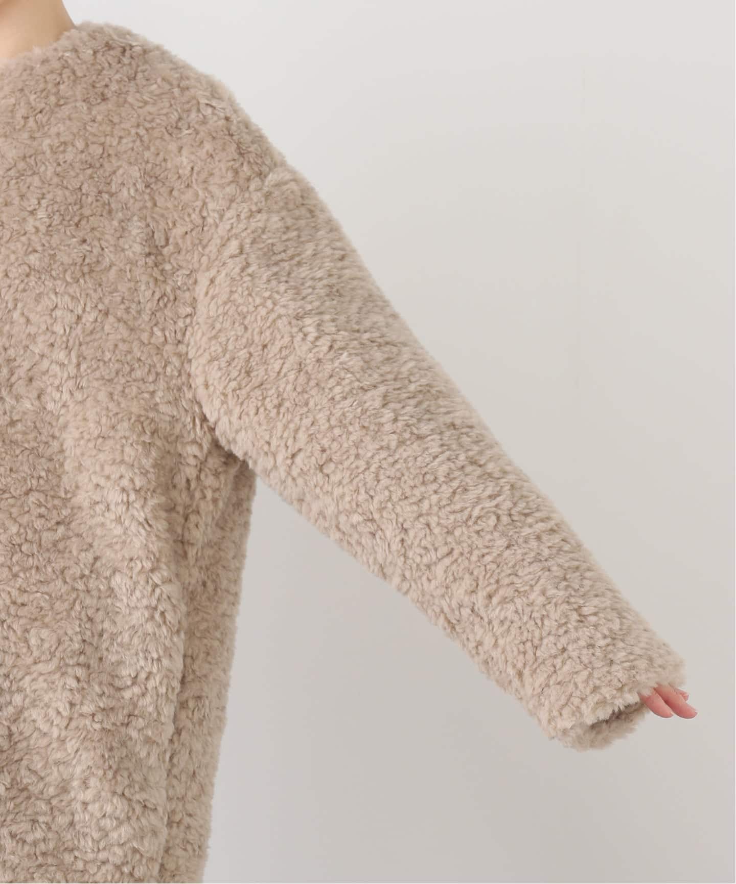 CREW NECK ECO FUR COAT（その他ブルゾン／アウター）｜L'Appartement