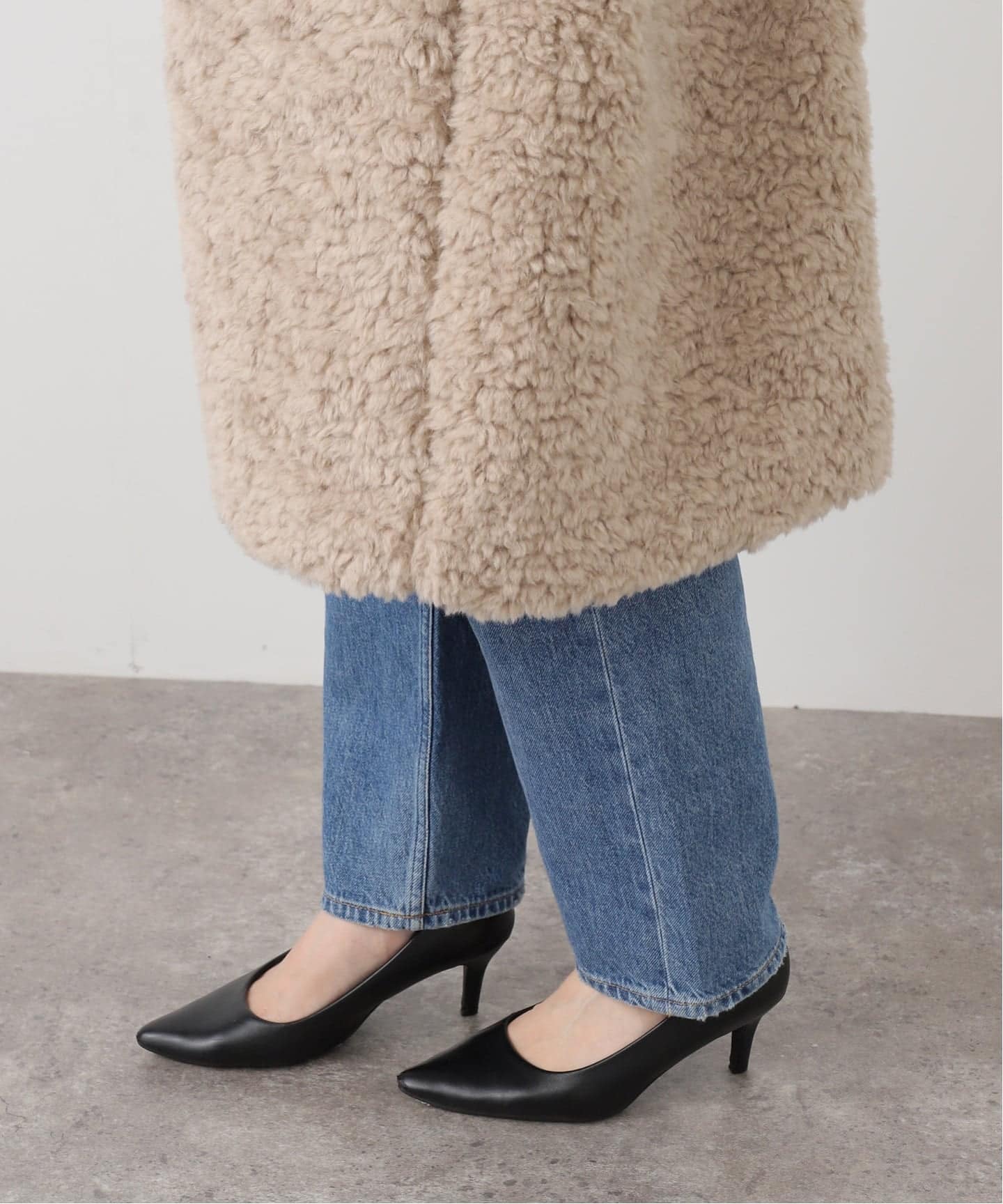 CREW NECK ECO FUR COAT（その他ブルゾン／アウター）｜L'Appartement