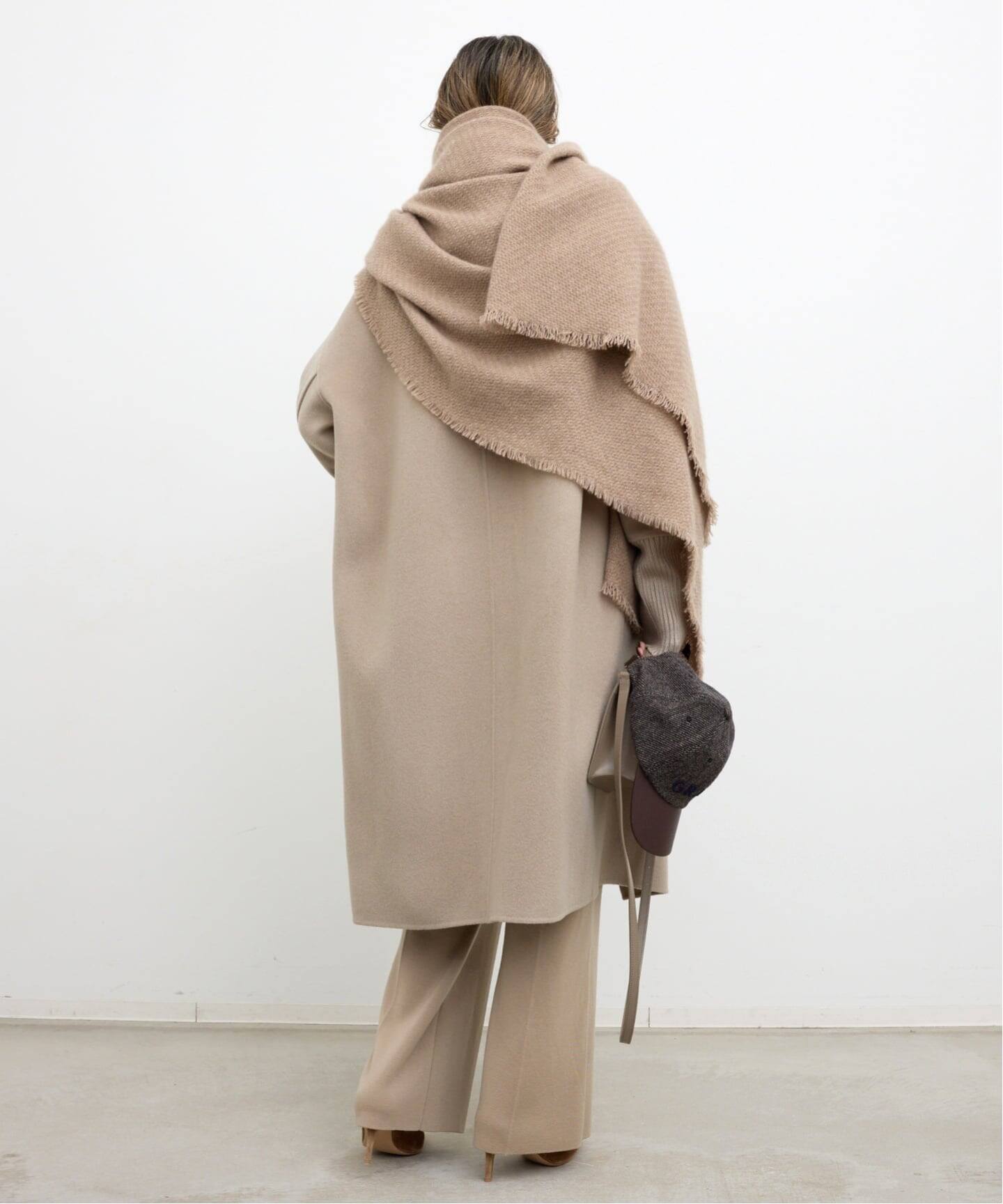 美品★LOU ANDREA★人気完売モデル★HOODIE COAT★ベージュ LOU ANDREA/ルーアンドレア】 RIB WOOL COAT（その他ブルゾン