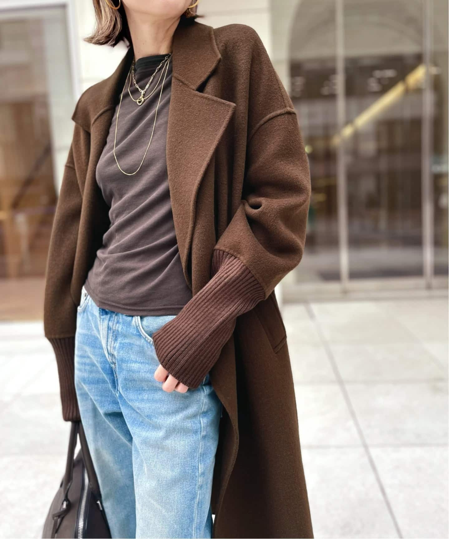 LOU ANDREA/ルーアンドレア】 RIB WOOL COAT（その他ブルゾン