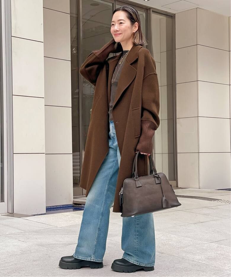 LOU ANDREA/ルーアンドレア】 RIB WOOL COAT（その他ブルゾン 