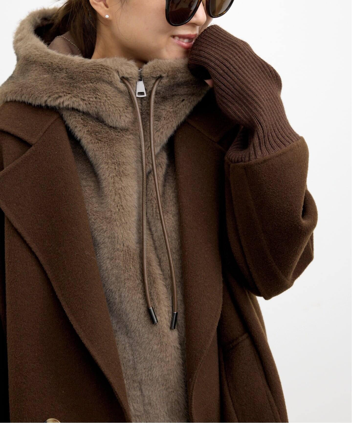 LOU ANDREA/ルーアンドレア】 RIB WOOL COAT（その他ブルゾン