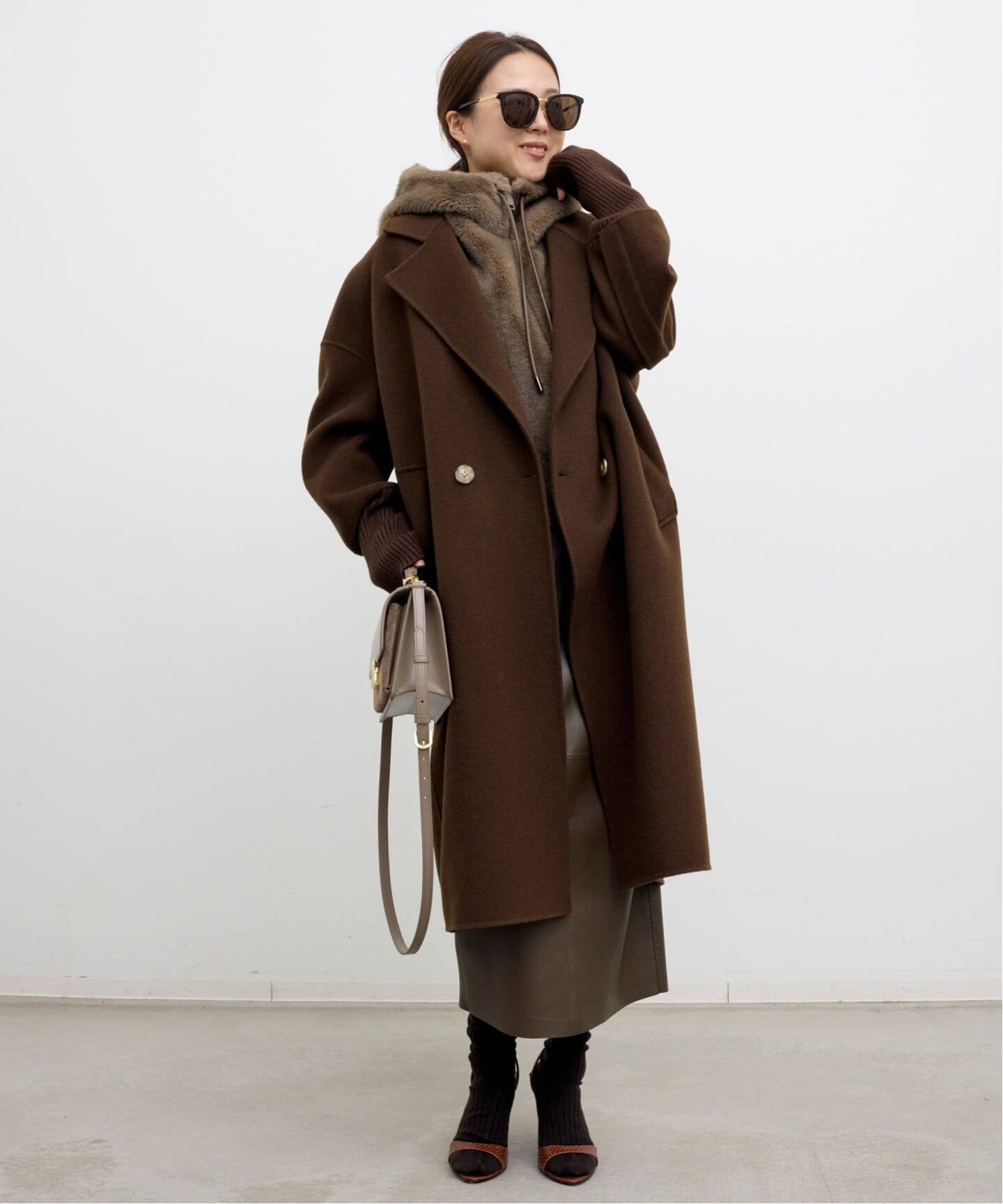 【LOU ANDREA/ルーアンドレア】 RIB WOOL COAT LOU ANDREA/ルーアンドレア】 RIB WOOL COAT（その他ブルゾン