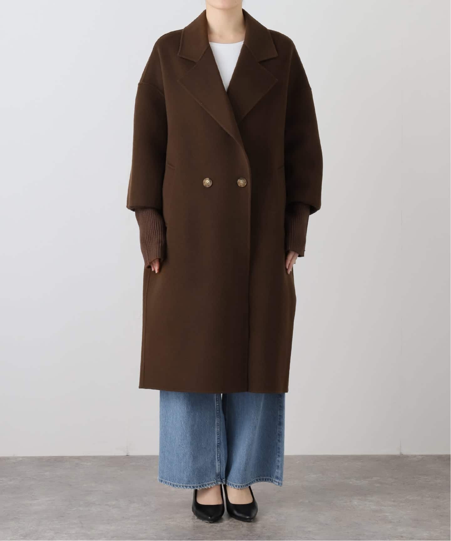 LOU ANDREA/ルーアンドレア】 RIB WOOL COAT（その他ブルゾン