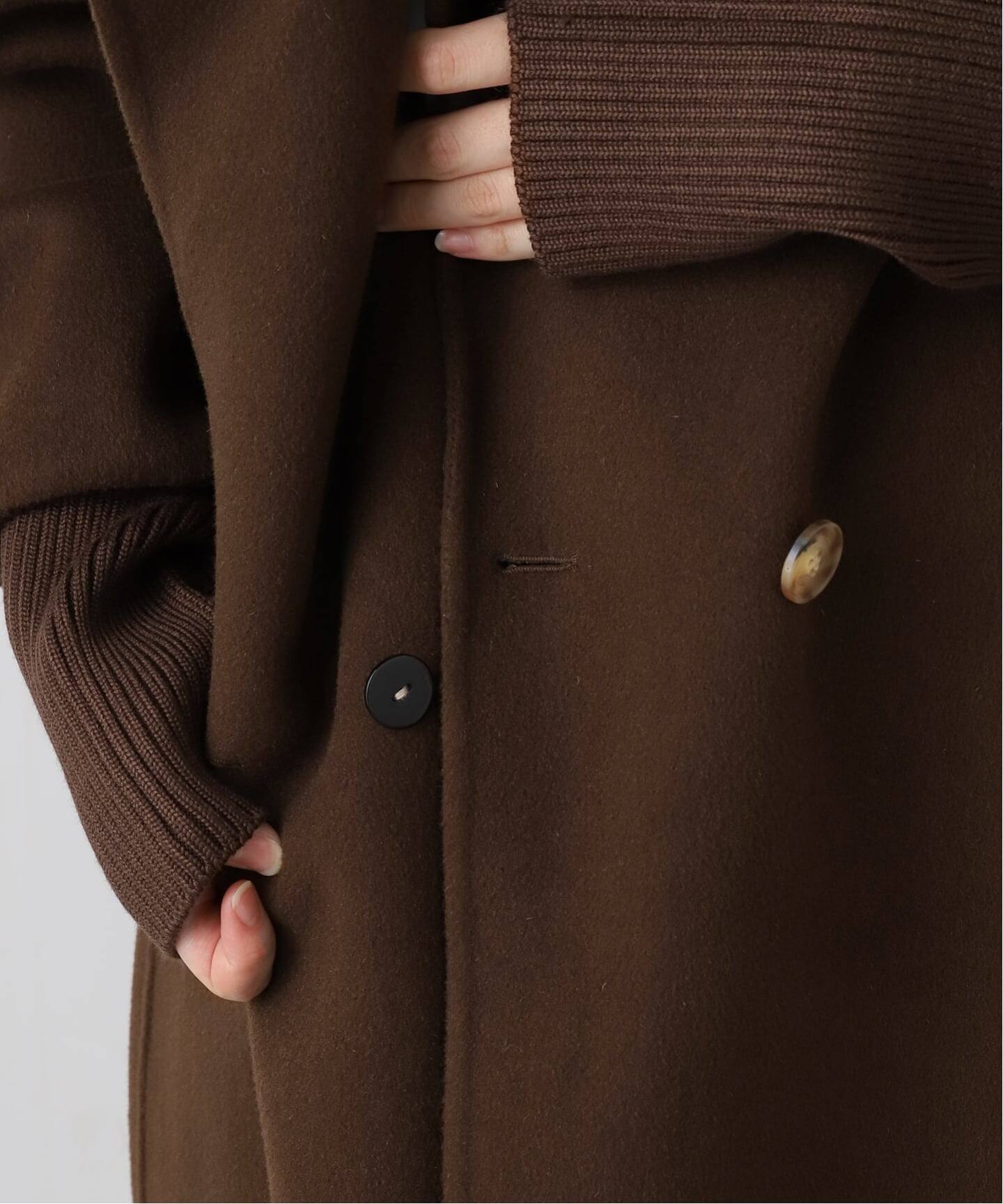 LOU ANDREA/ルーアンドレア】 RIB WOOL COAT（その他ブルゾン