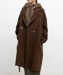 【LOU ANDREA/ルーアンドレア】 RIB WOOL COAT
