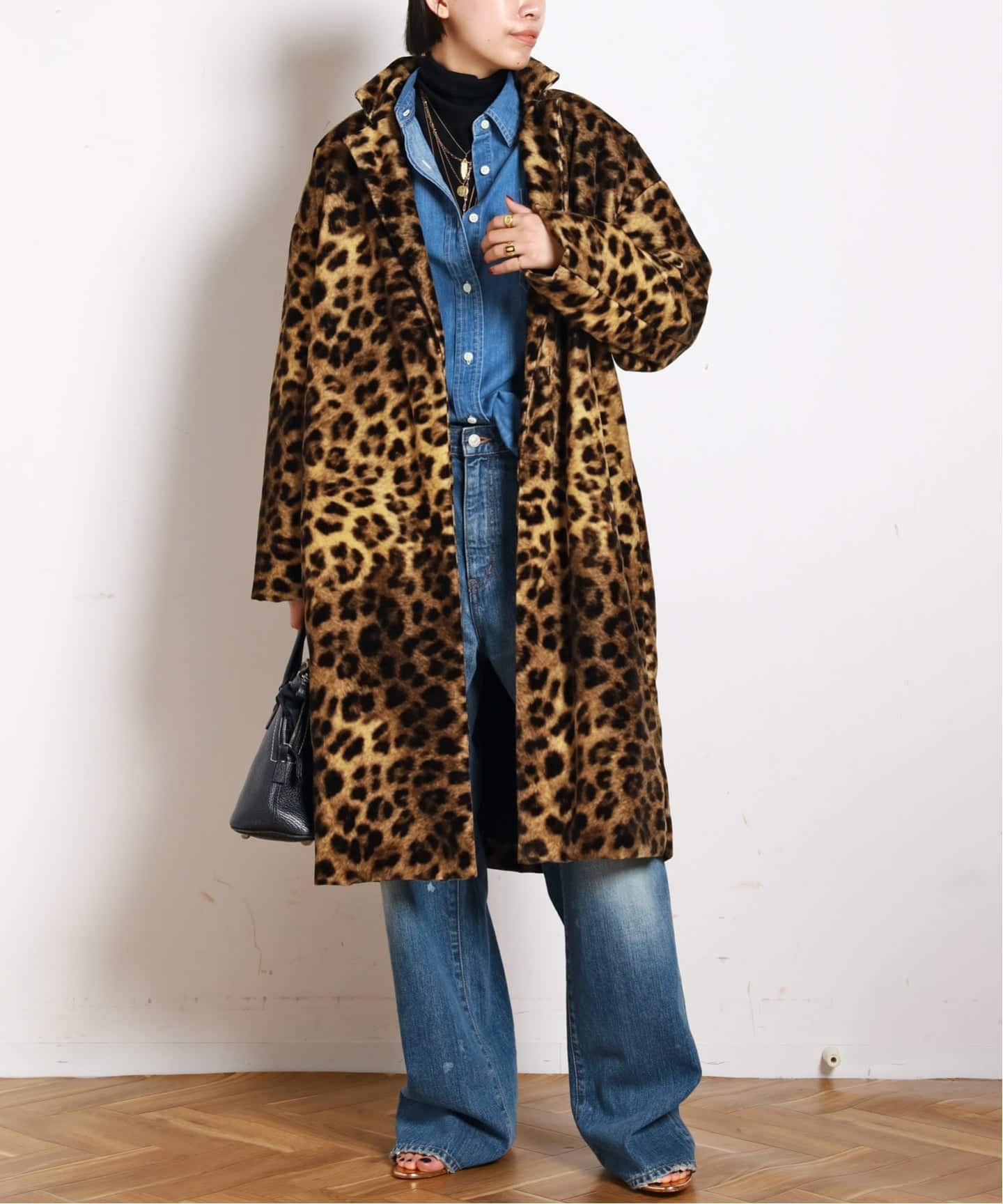 kolor 16aw レオパードコート kolorカラー 16aw レオパードブルゾン