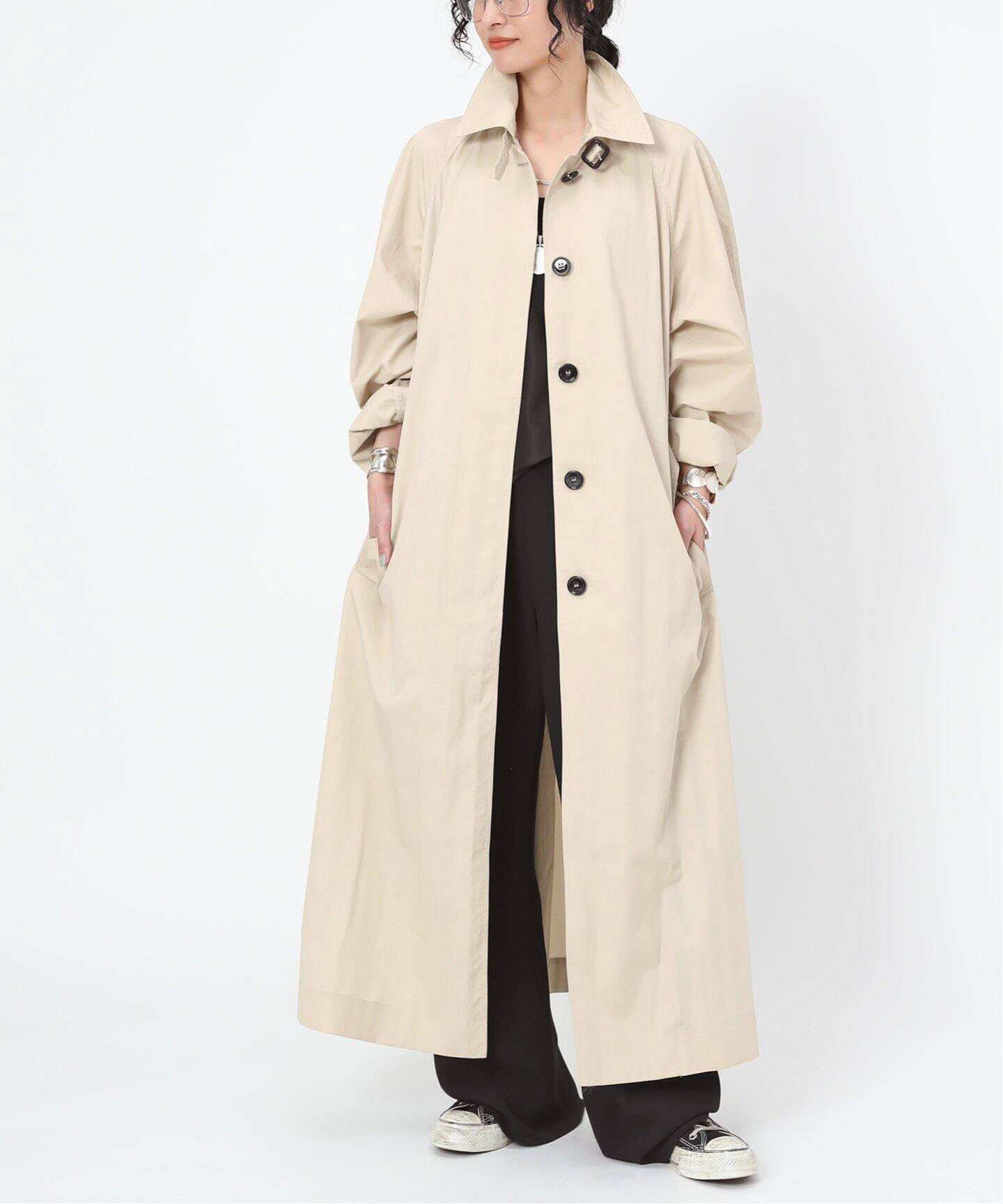 TEURN STUDIOS/ターンスタジオ】Unlined trenchcoat（トレンチコート 