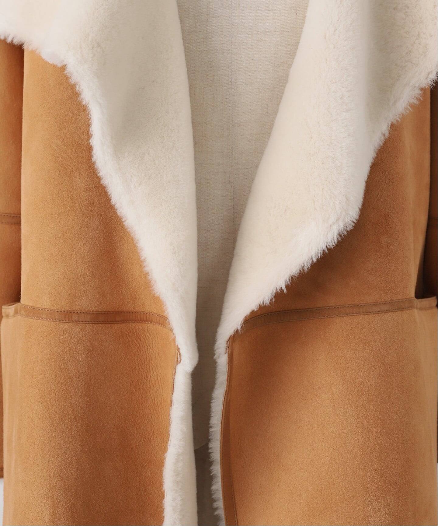 TOTEME/トーテム】DRAPED SHEARLING COAT（ムートンコート）｜AP