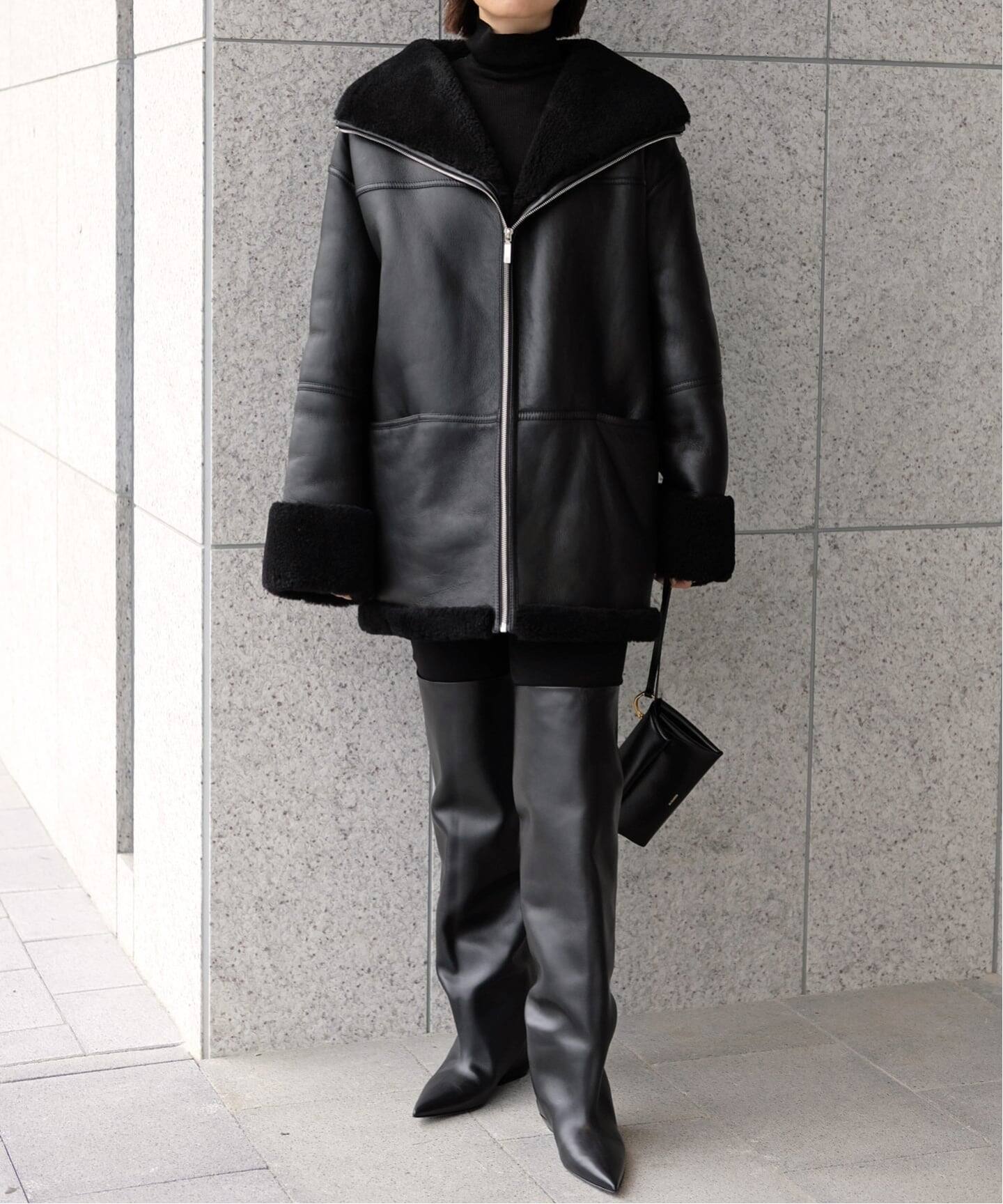 TOTEME/トーテム】SIGNATURE SHEARLING JACKET COAT（ムートンコート