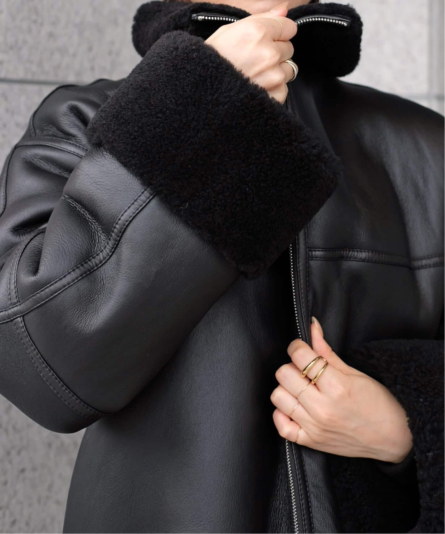 TOTEME／トーテム　ムートンベスト TOTEME/トーテム】SIGNATURE SHEARLING JACKET COAT（ムートンコート
