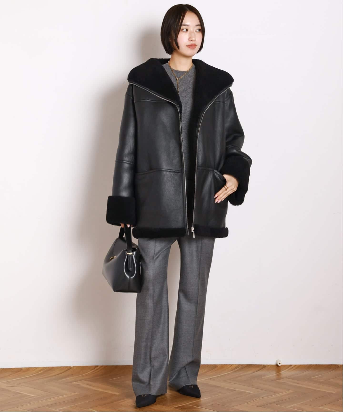 TOTEME/トーテム】SIGNATURE SHEARLING JACKET COAT（ムートンコート