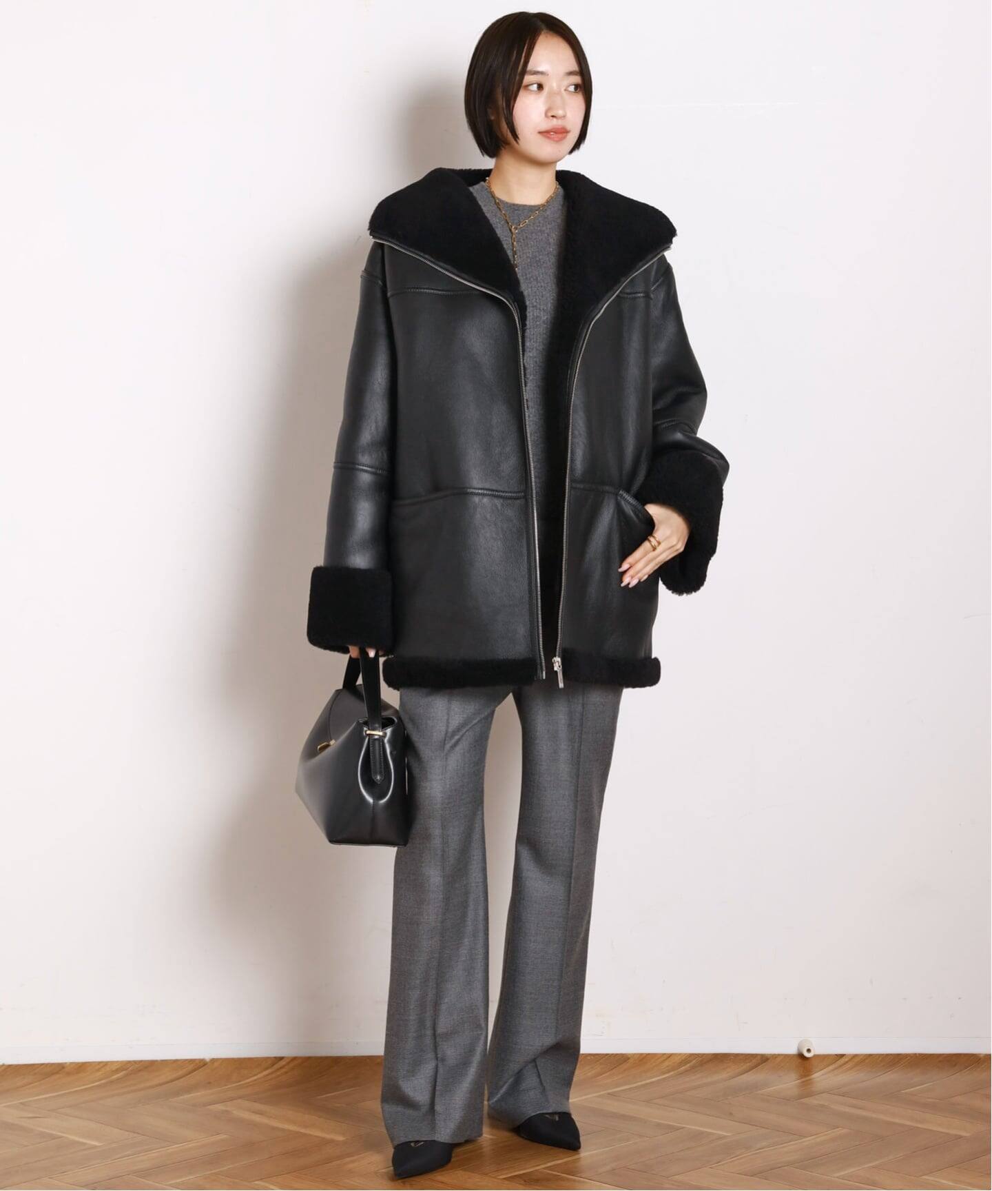 TOTEME/トーテム】SIGNATURE SHEARLING JACKET COAT（ムートンコート 