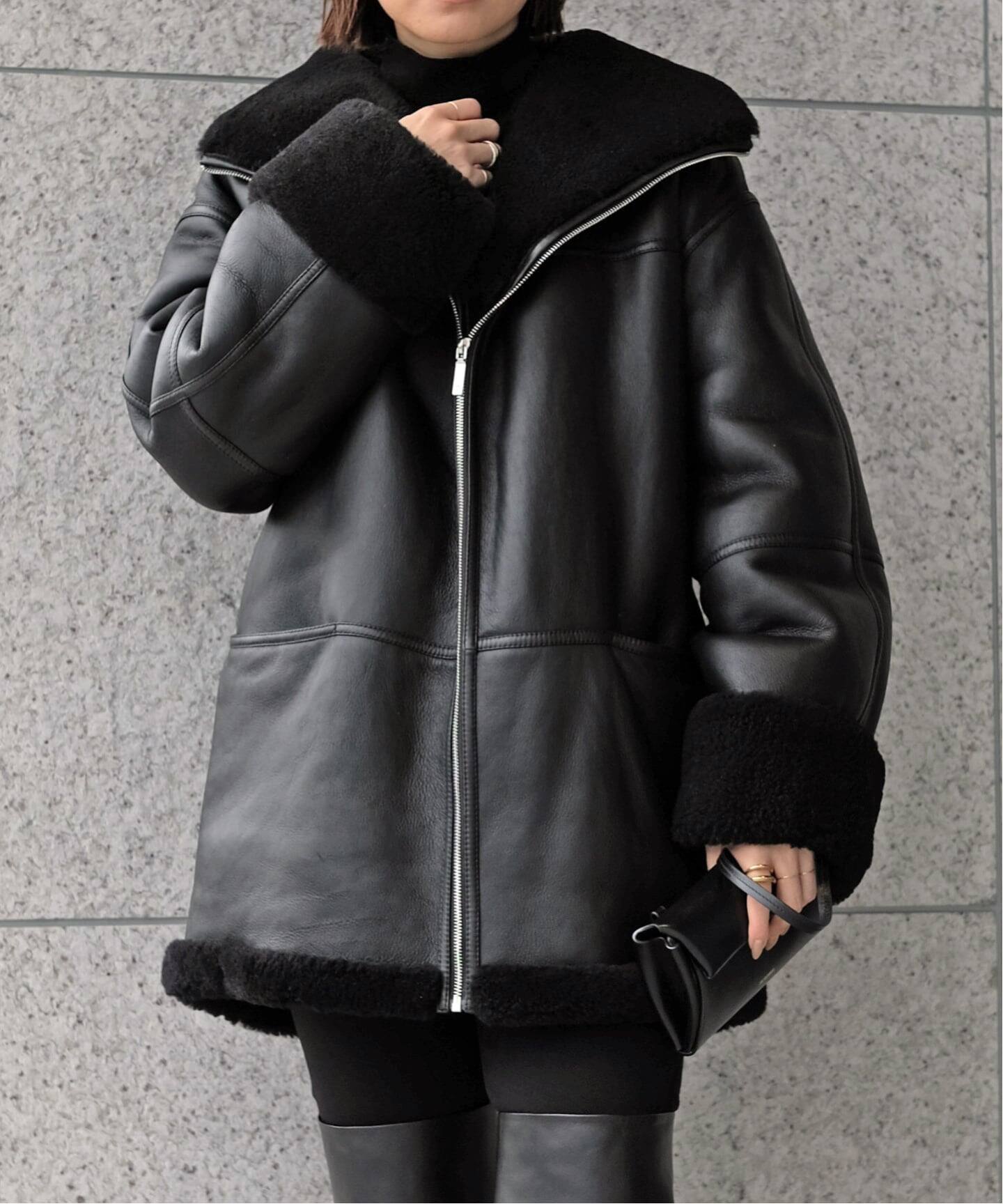 TOTEME/トーテム】SIGNATURE SHEARLING JACKET COAT（ムートンコート 