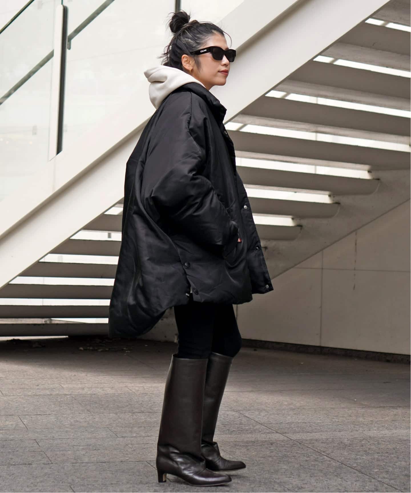 BERENICE】ブラックオーバーダウンジャケット（ダウンジャケット）｜AP