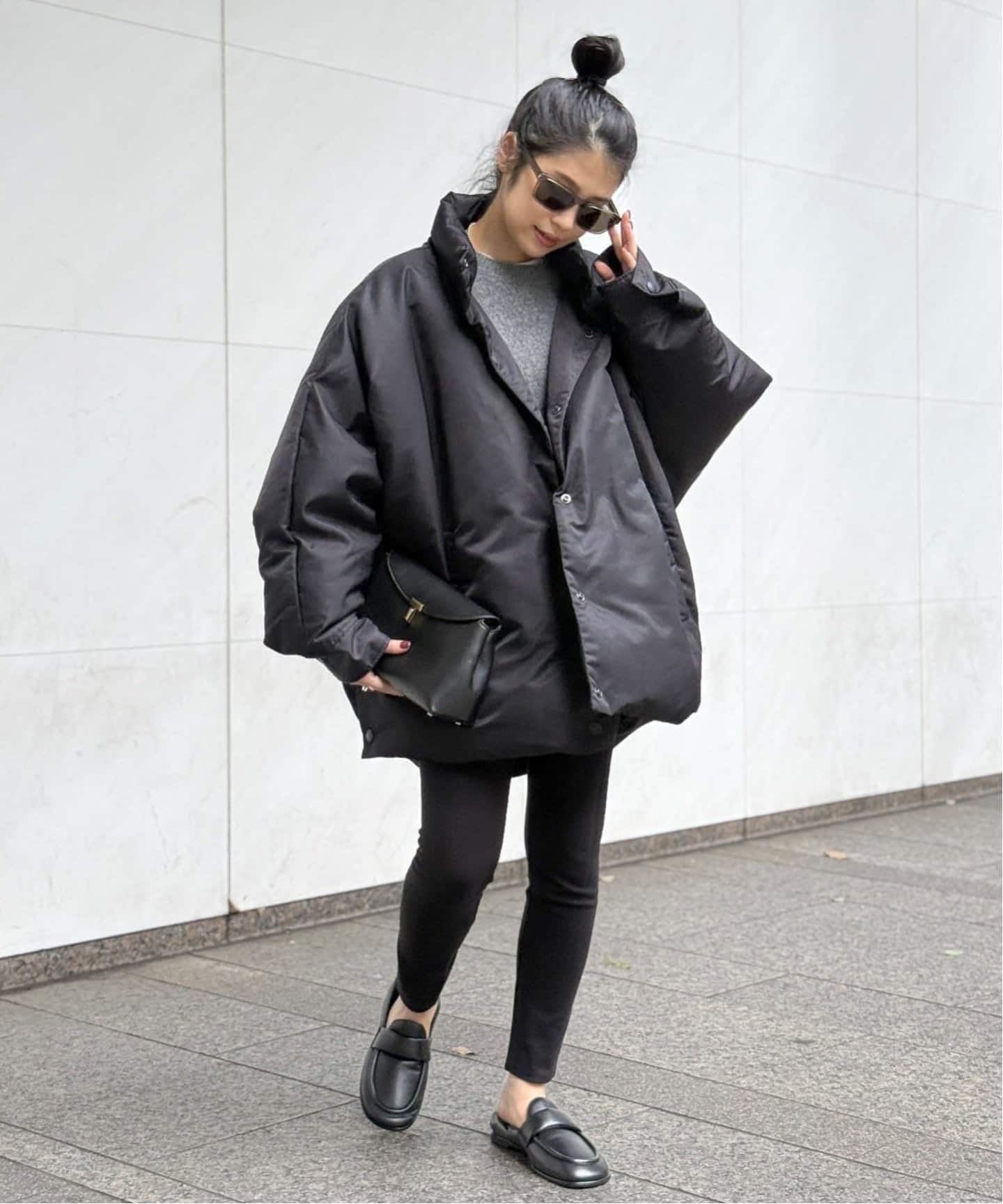 BERENICE】ブラックオーバーダウンジャケット（ダウンジャケット）｜AP