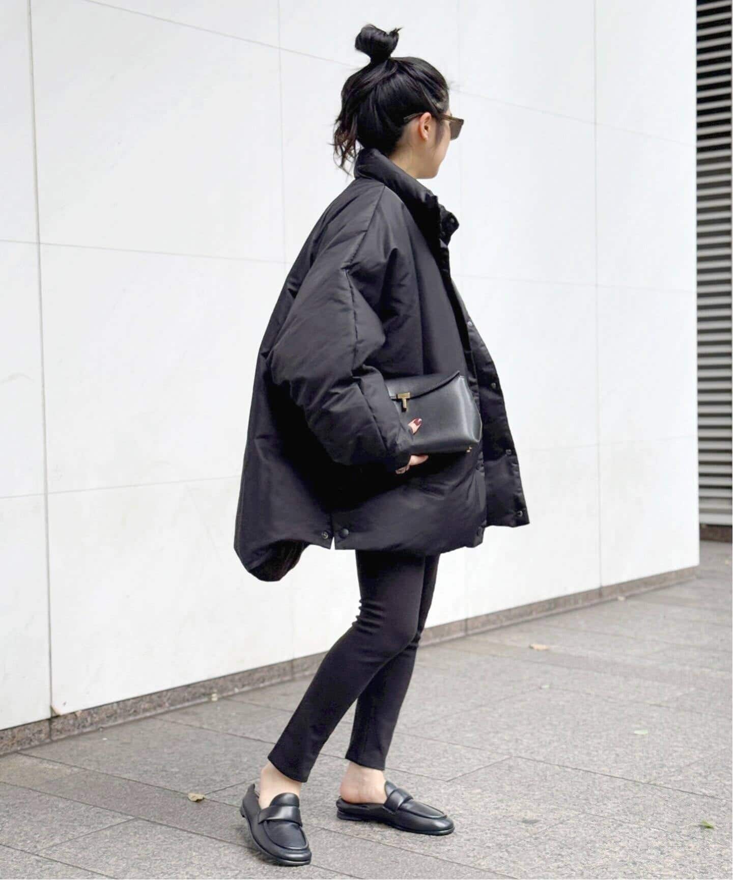 BERENICE】ブラックオーバーダウンジャケット（ダウンジャケット）｜AP