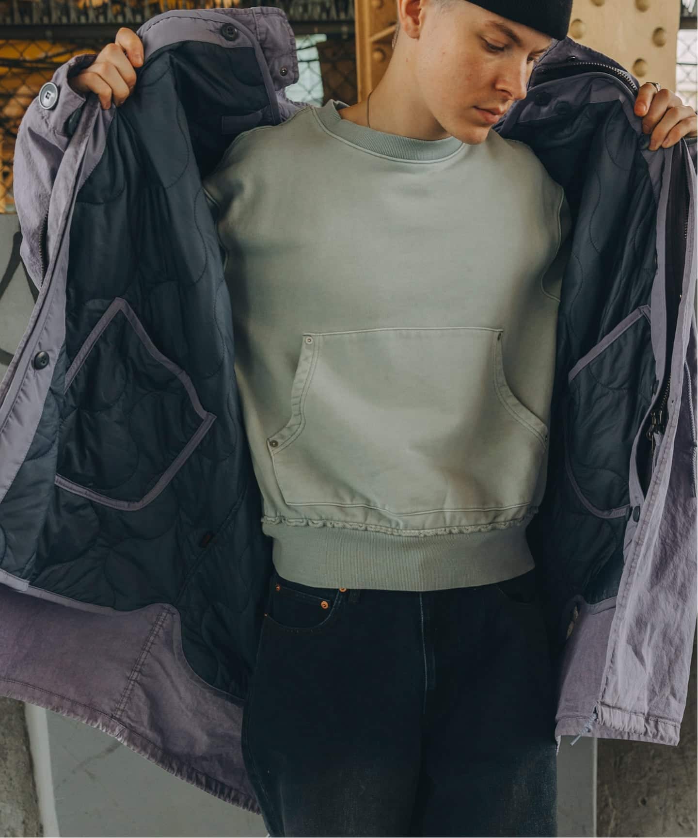 JOURNAL STANDARD モッズコート　m-65 ライナー付き M65 フィッシュテールパーカー ガーメント ダイ / ライナー付き