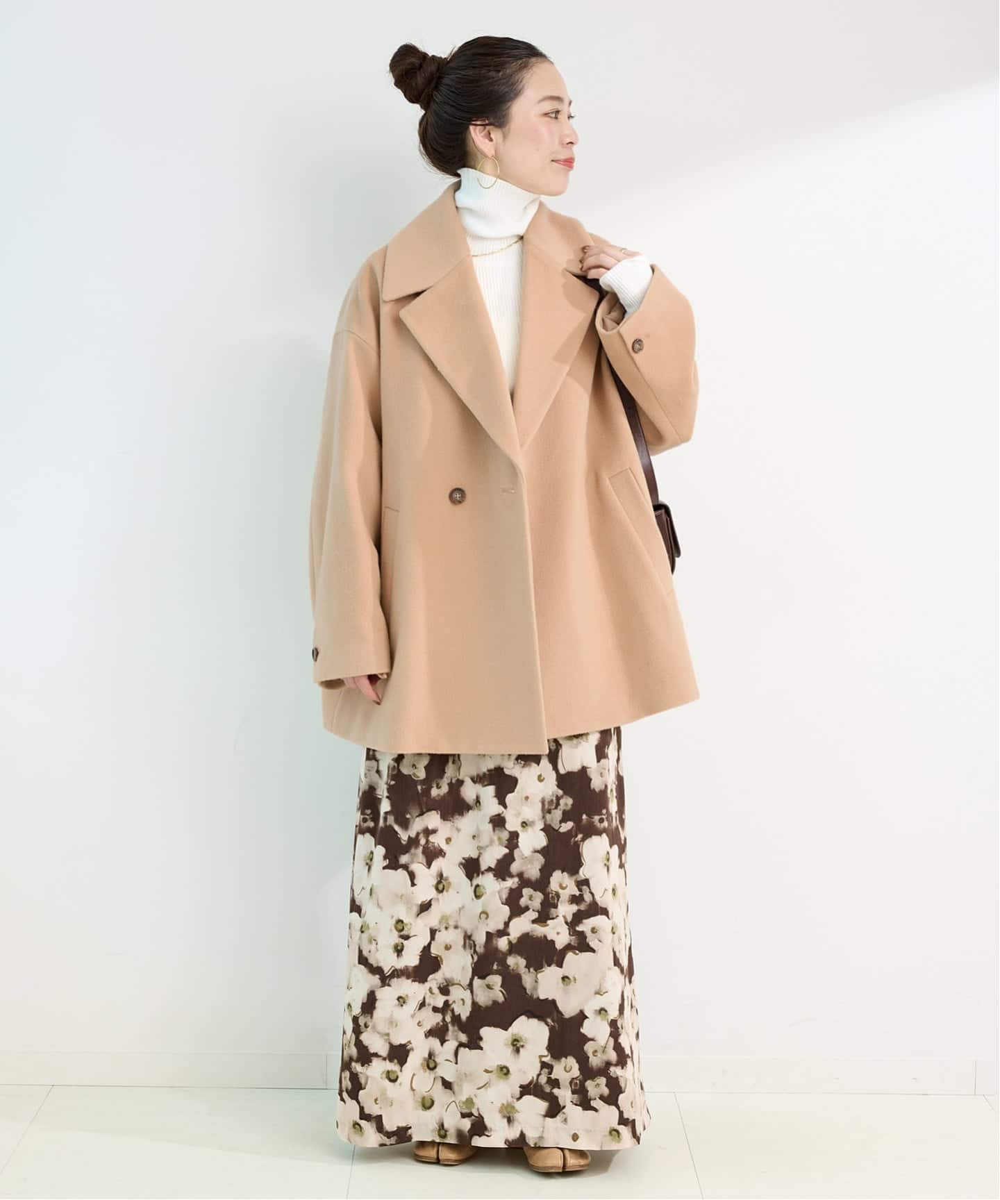 Boa docking middle CT ボアドッキングミドルコート ショートメルトモッサテイラーコクーンミドル（その他ブルゾン