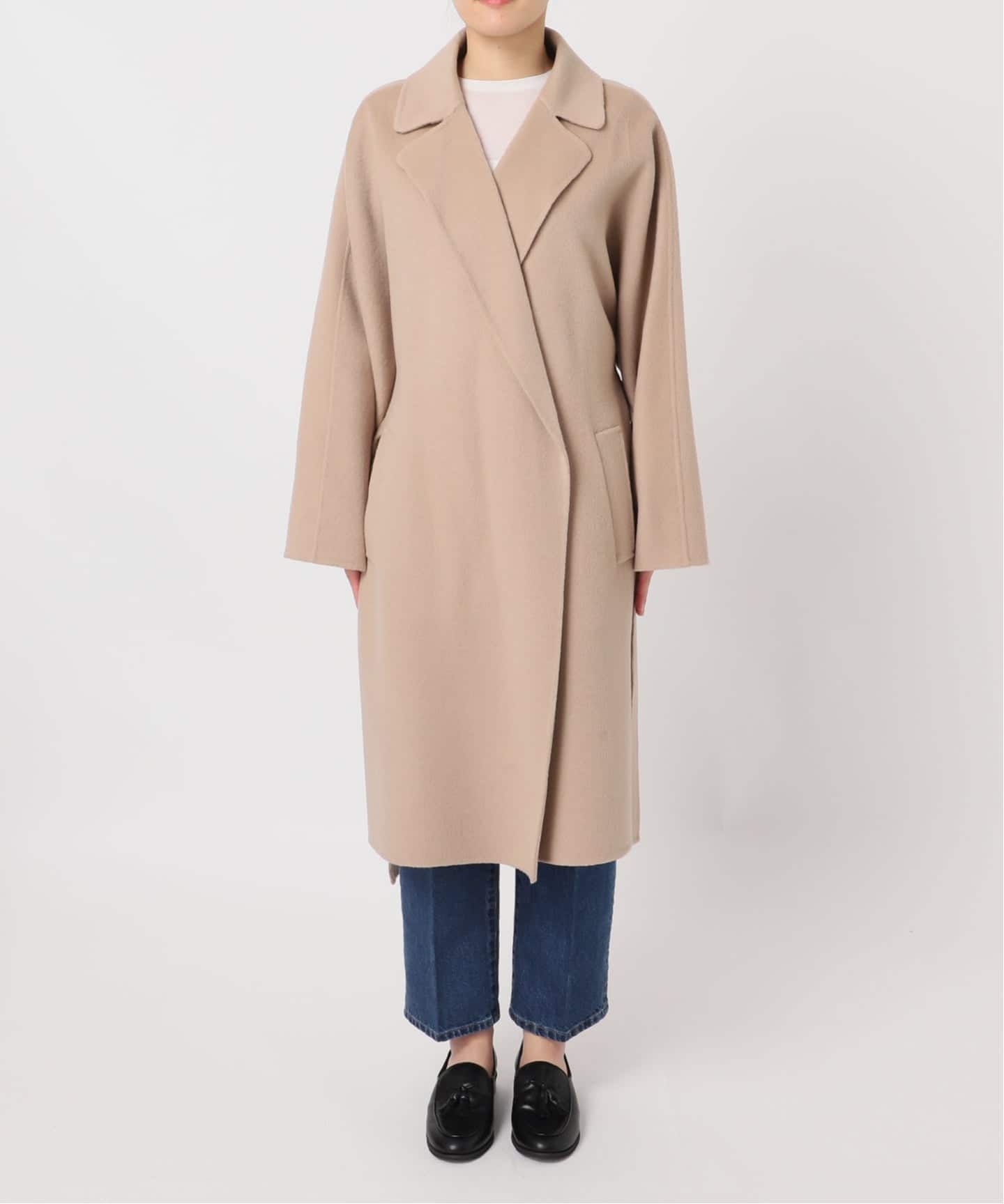 ウールリバーミドル丈コート（ステンカラーコート）｜B.C STOCK（ベー