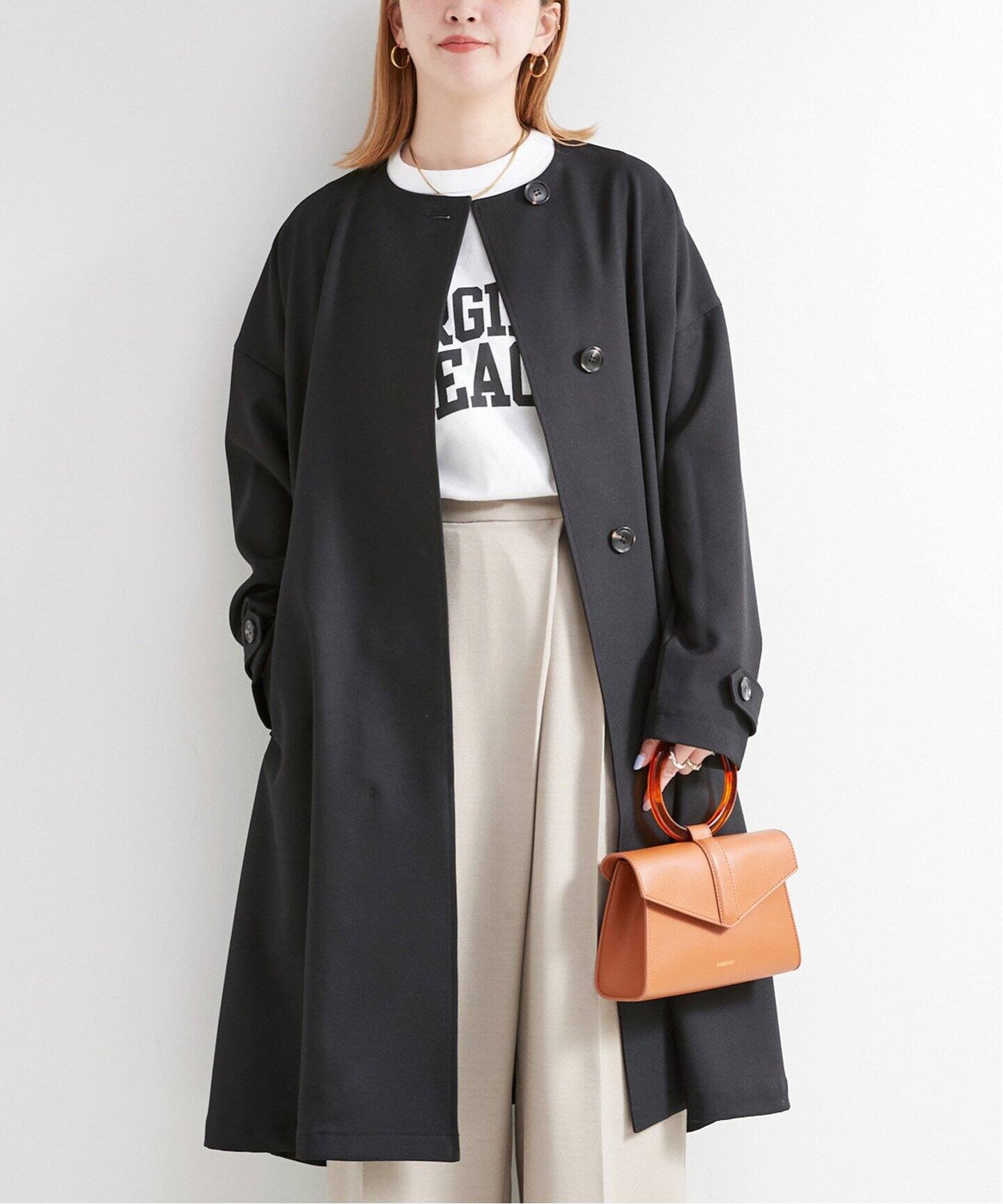 ノーベスパジオ ベーシックコート ブラック 38 青臭い 