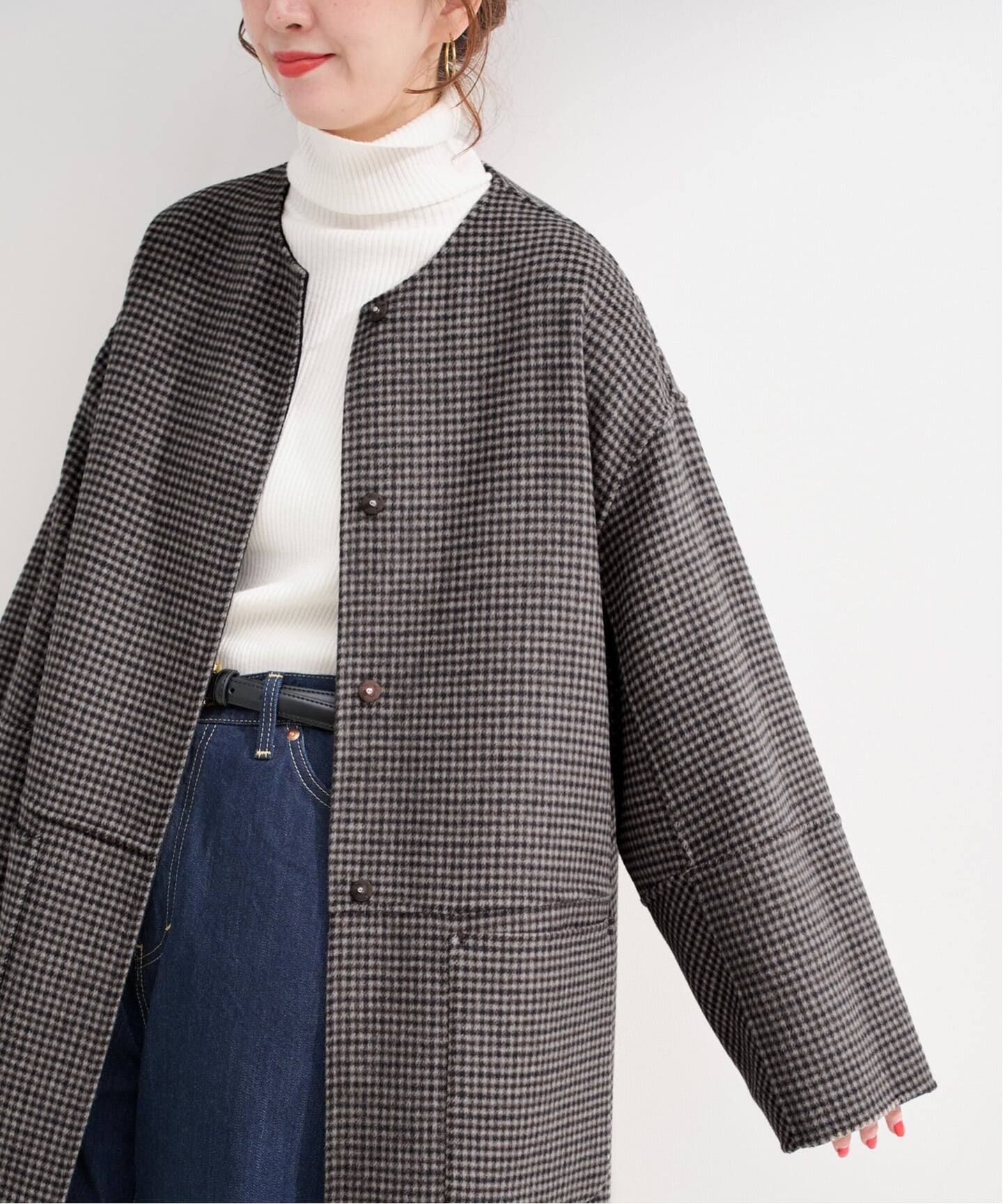 S120ブレンドリバーシブルコート（ノーカラーコート）｜B.C STOCK