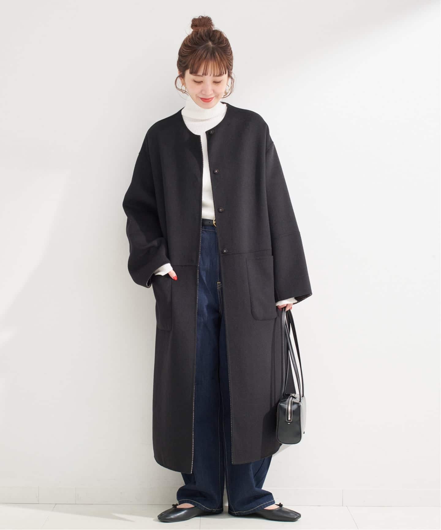 S120ブレンドリバーシブルコート（ノーカラーコート）｜B.C STOCK
