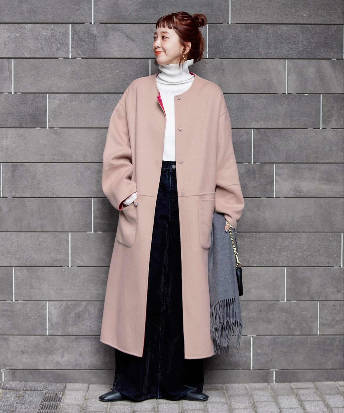 S120プレンドリバーシブルコート S120ブレンドリバーシブルコート（ノーカラーコート）｜B.C STOCK