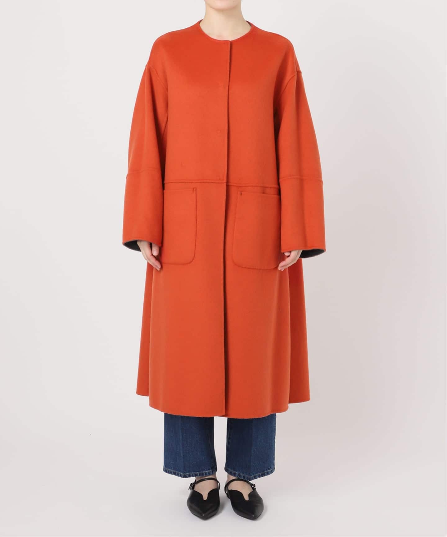 【新品タグ付き】シンプリシティエ　24AW S120ブレンドリバーシブルコート B.C STOCK（ベーセーストック） ノーカラーコート コート 「追加」S120