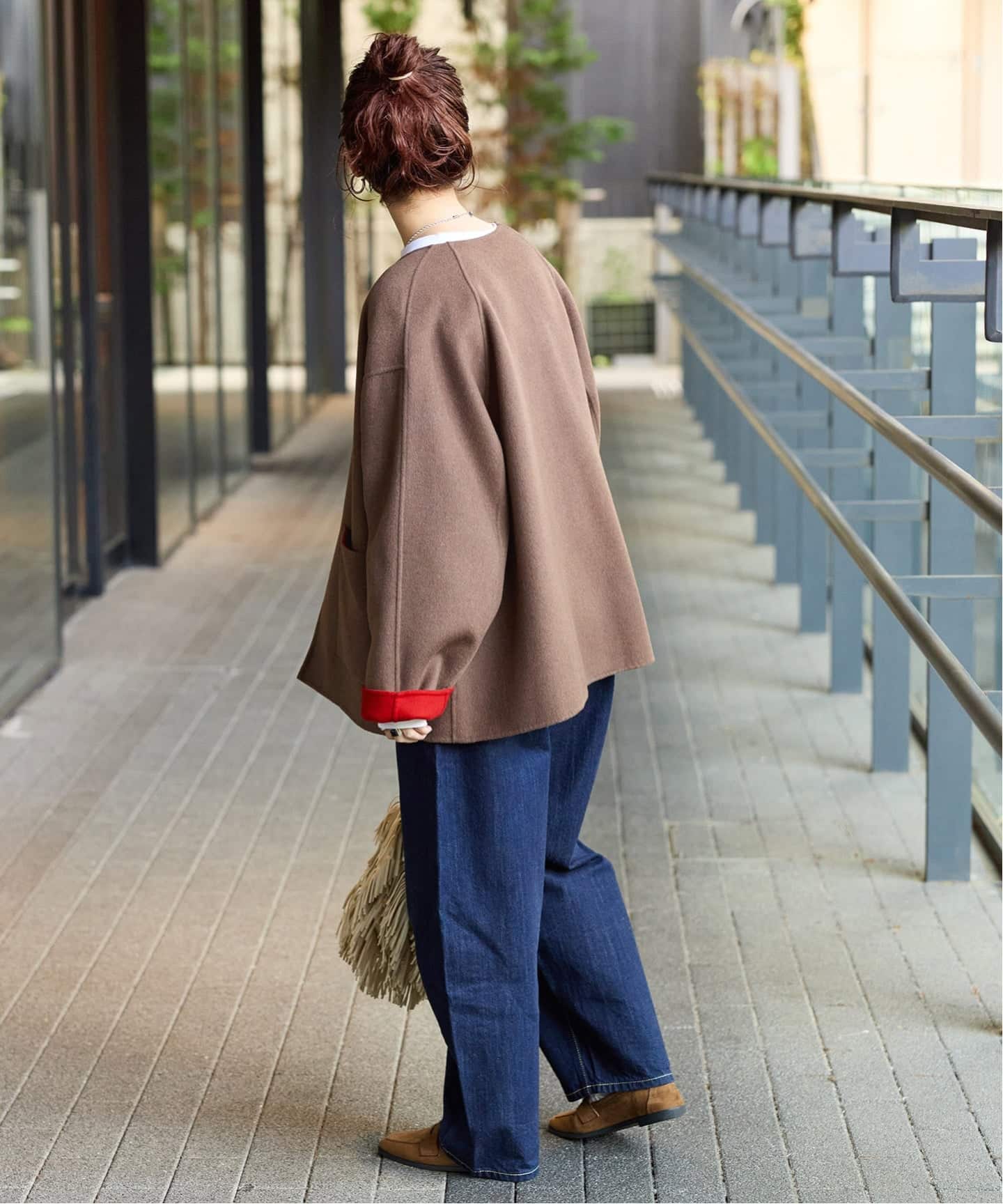 追加》S120ブレンドショート丈リバーシブルコート（ノーカラーコート