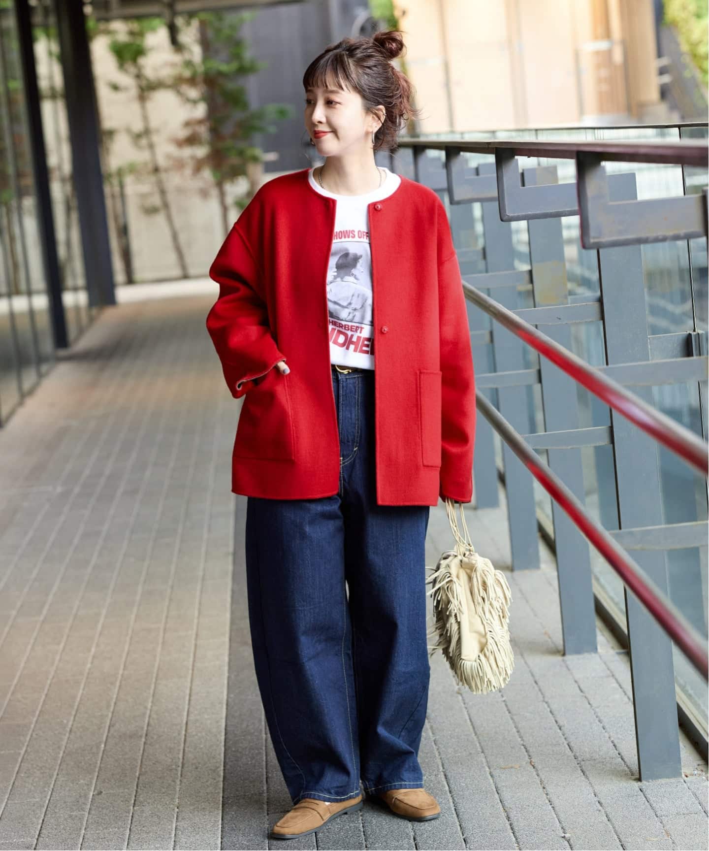 追加》S120ブレンドショート丈リバーシブルコート（ノーカラーコート