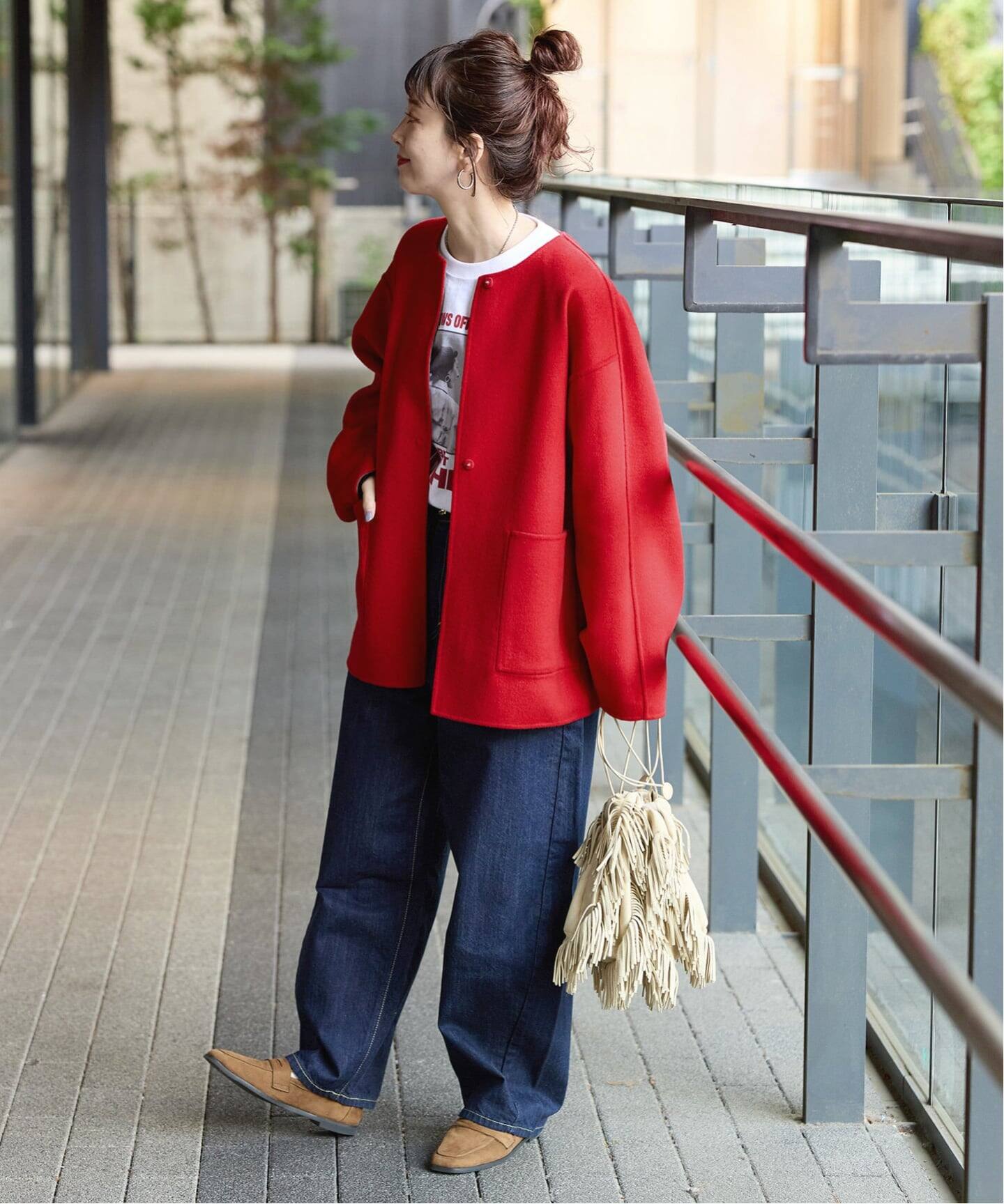 追加》S120ブレンドショート丈リバーシブルコート（ノーカラーコート