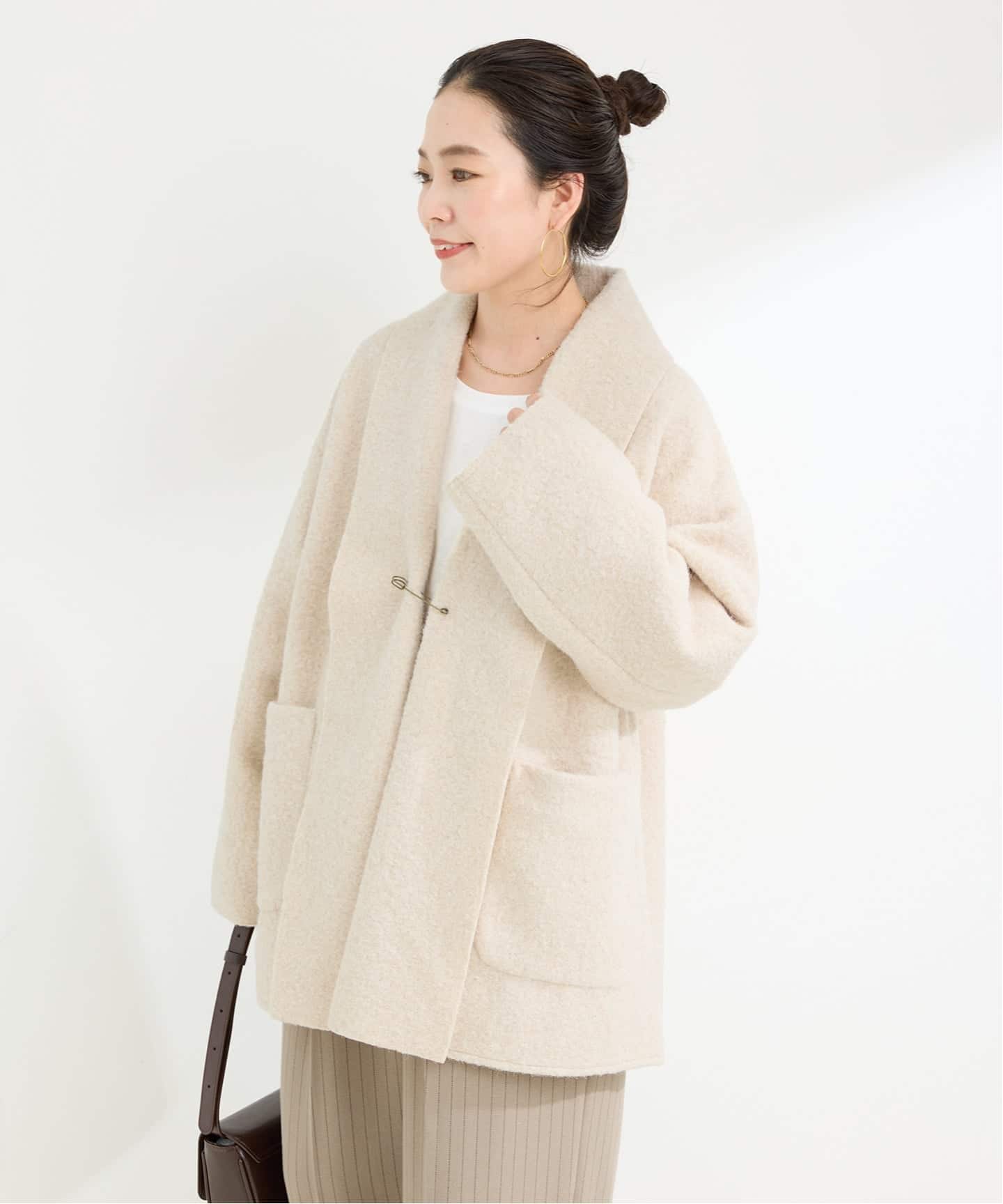 ブークレージャージ着流しコート（その他ブルゾン／アウター）｜B.C