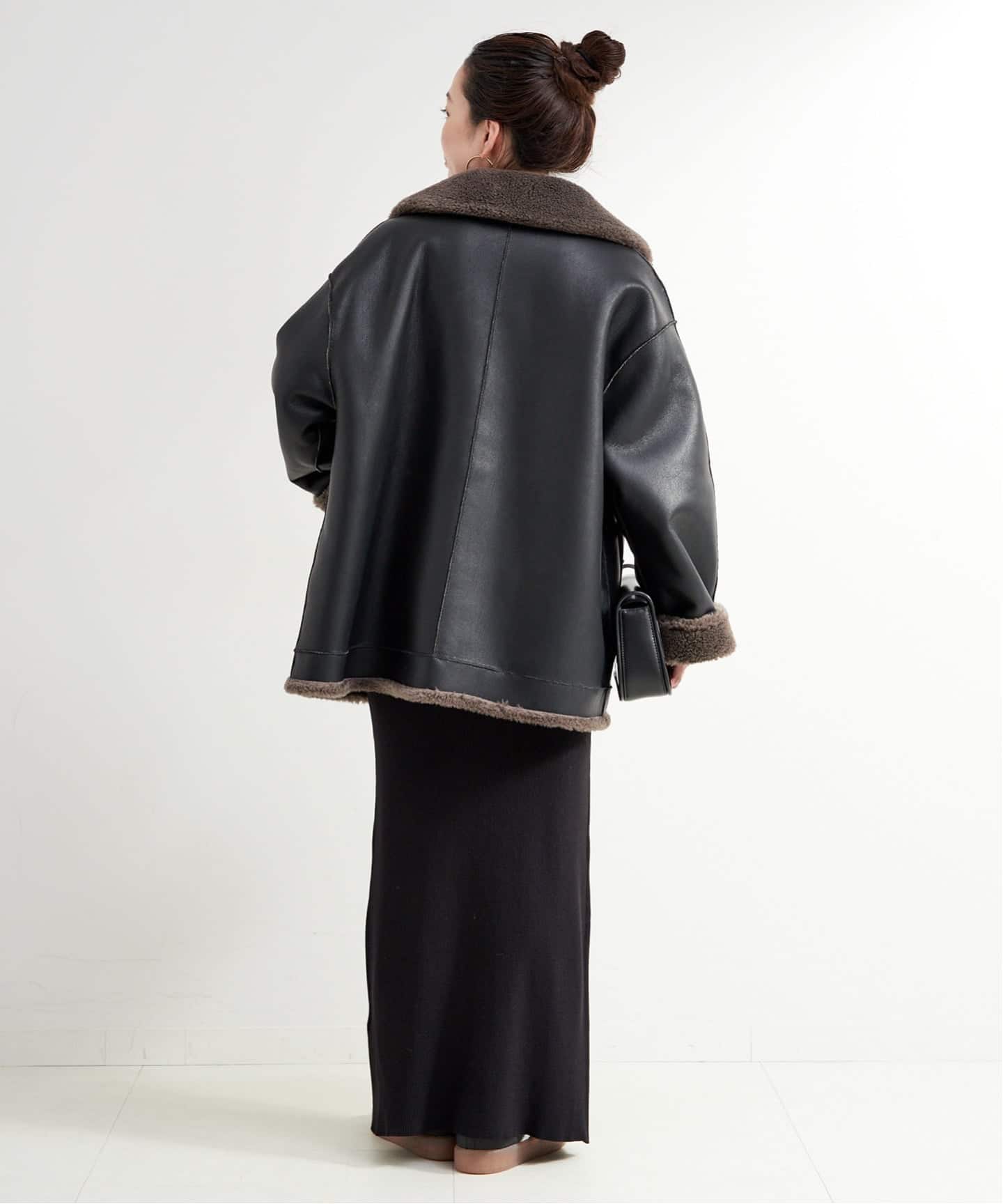 【美品】ムートンコート　リバーシブルS リバーシブル ムートンボアコート / Feroux | ファッション通販