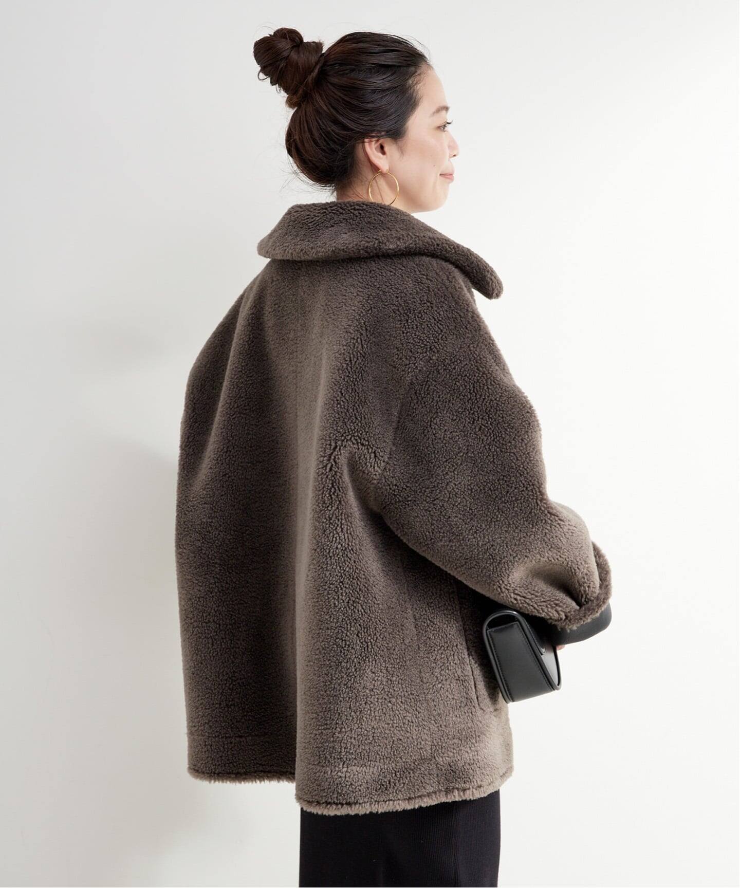 リバーシブルムートンライクコート（ムートンコート）｜B.C STOCK 