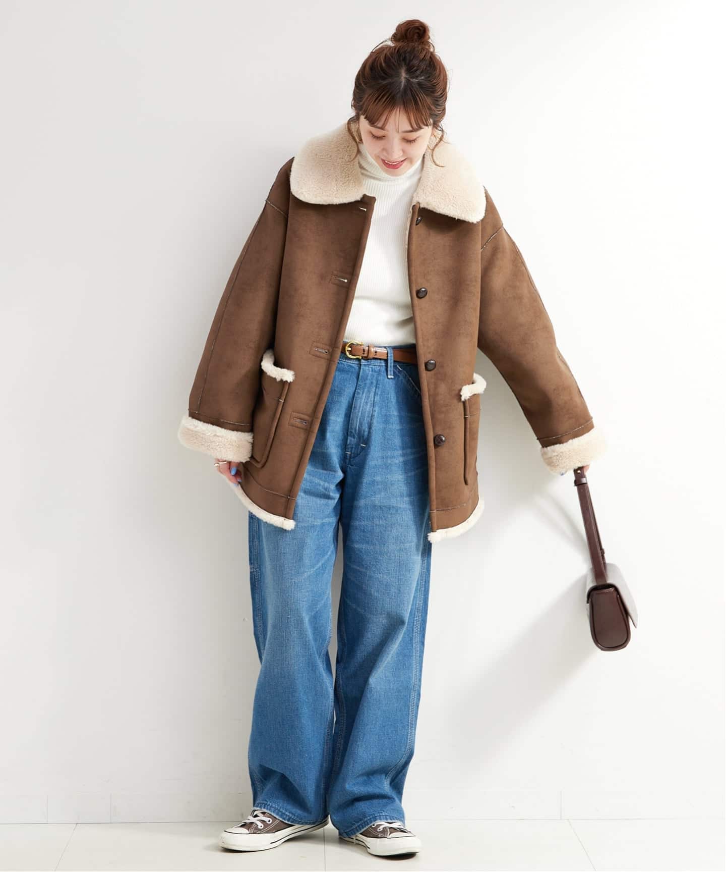 リバーシブルムートンライクコート（ムートンコート）｜B.C STOCK