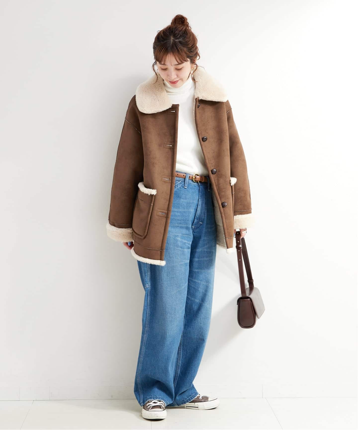 リバーシブルムートンライクコート（ムートンコート）｜B.C STOCK