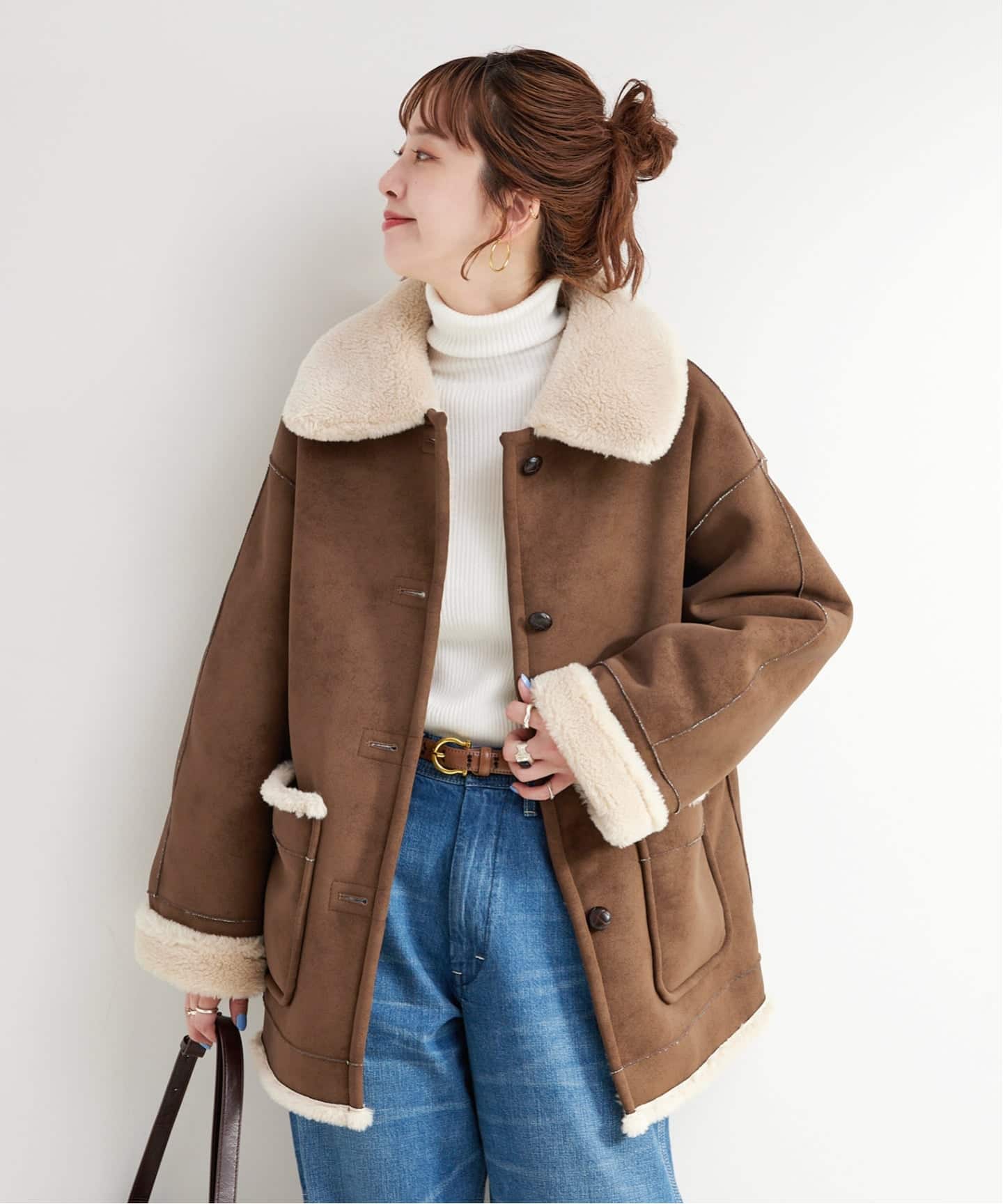 《予約》リバーシブルムートンライクコート