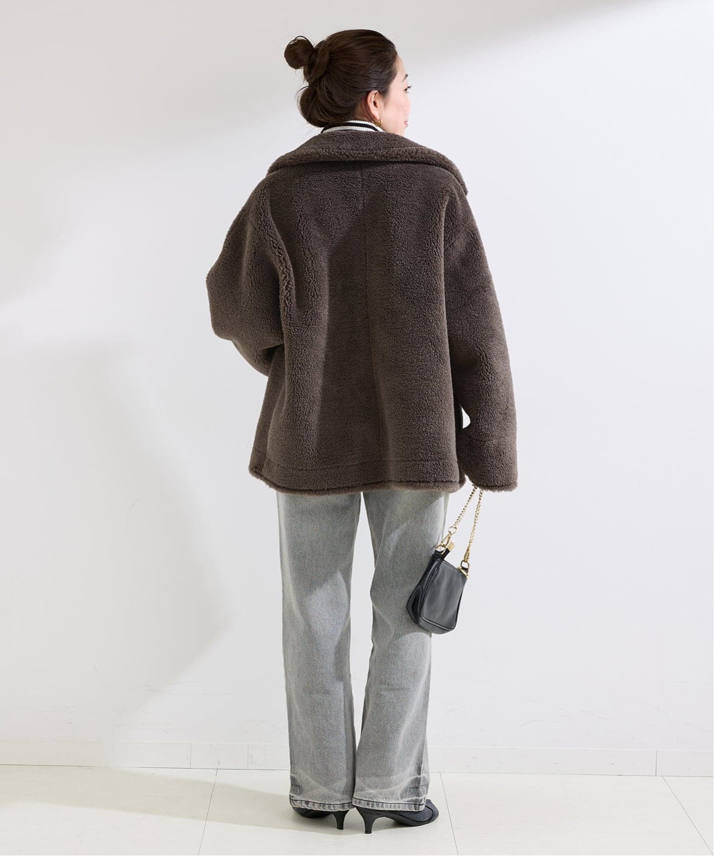 S/Mサイズ展開》リバーシブルムートンライクコート2（ムートンコート