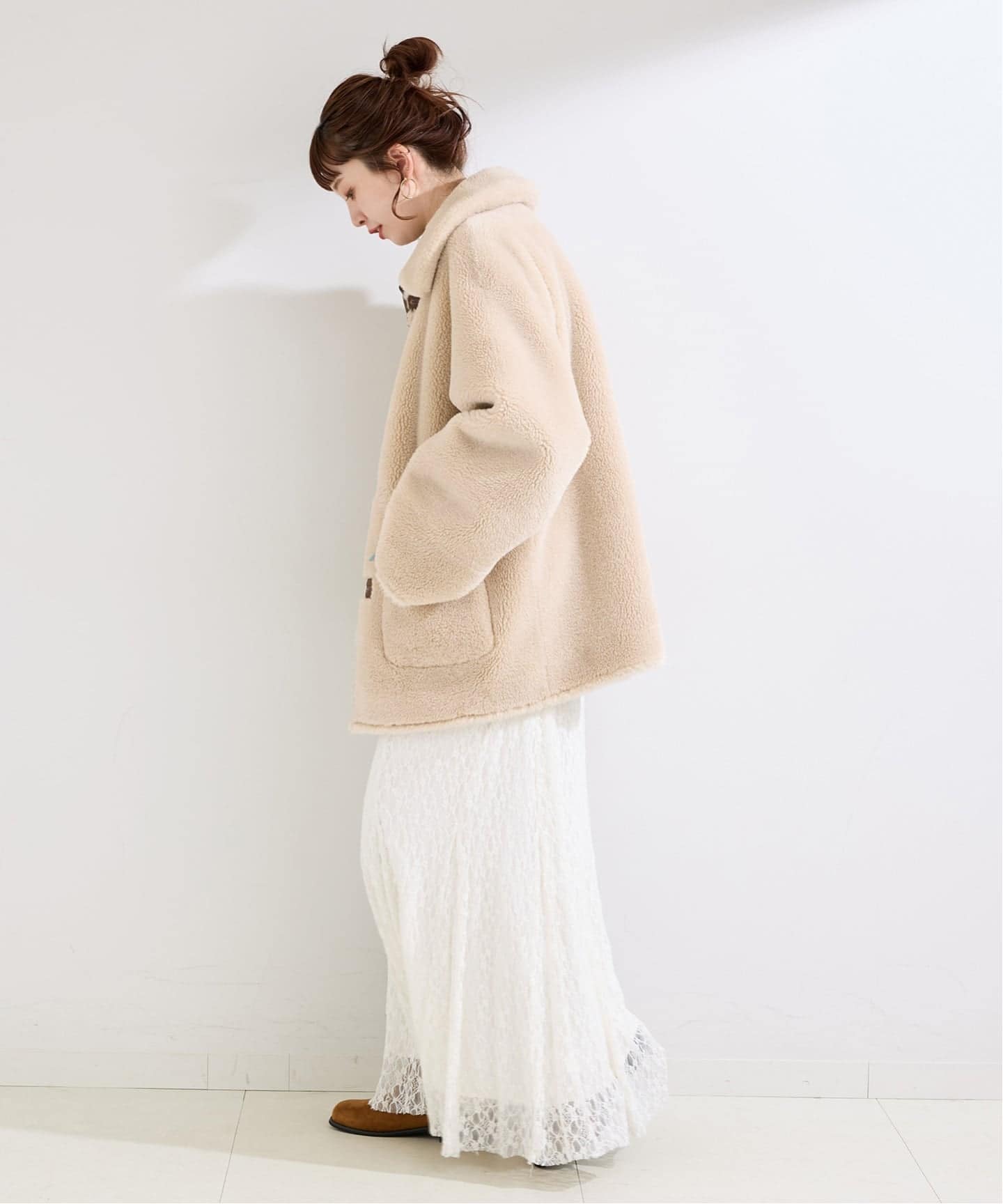 【美品】ムートンコート　リバーシブルS ベーセーストック B.C STOCK 《S/Mサイズ展開》リバーシブルムートン